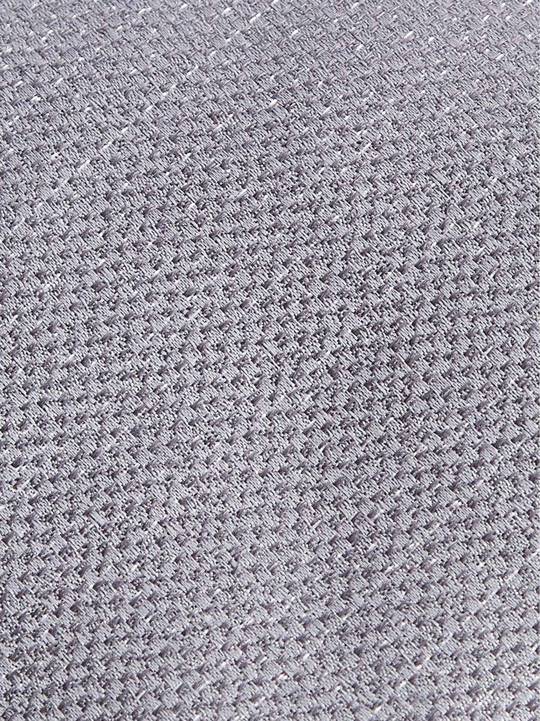 Textured Silk Tie in Silver - Image 3 of 3