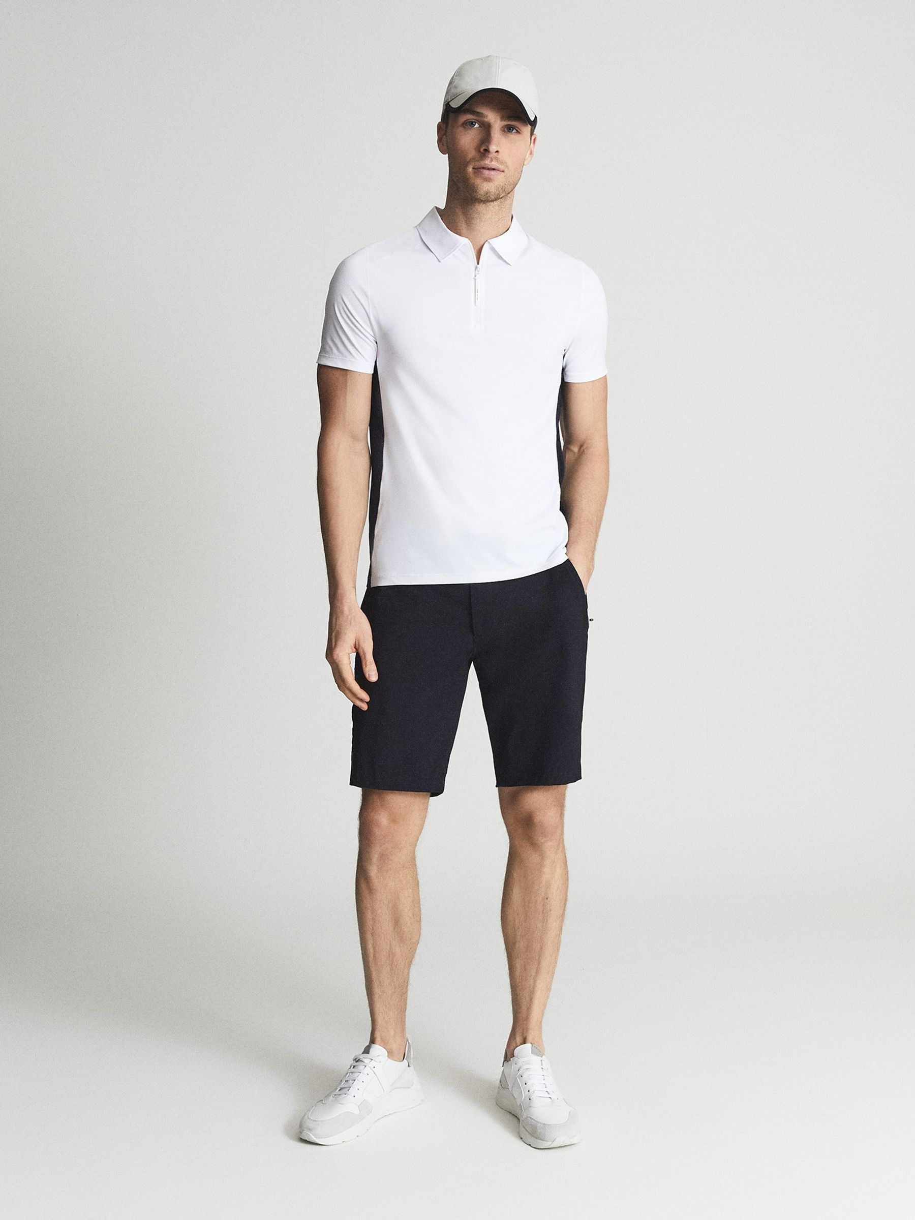 Golf Performance Slim Fit Shorts in Navy - Image 1 of 1