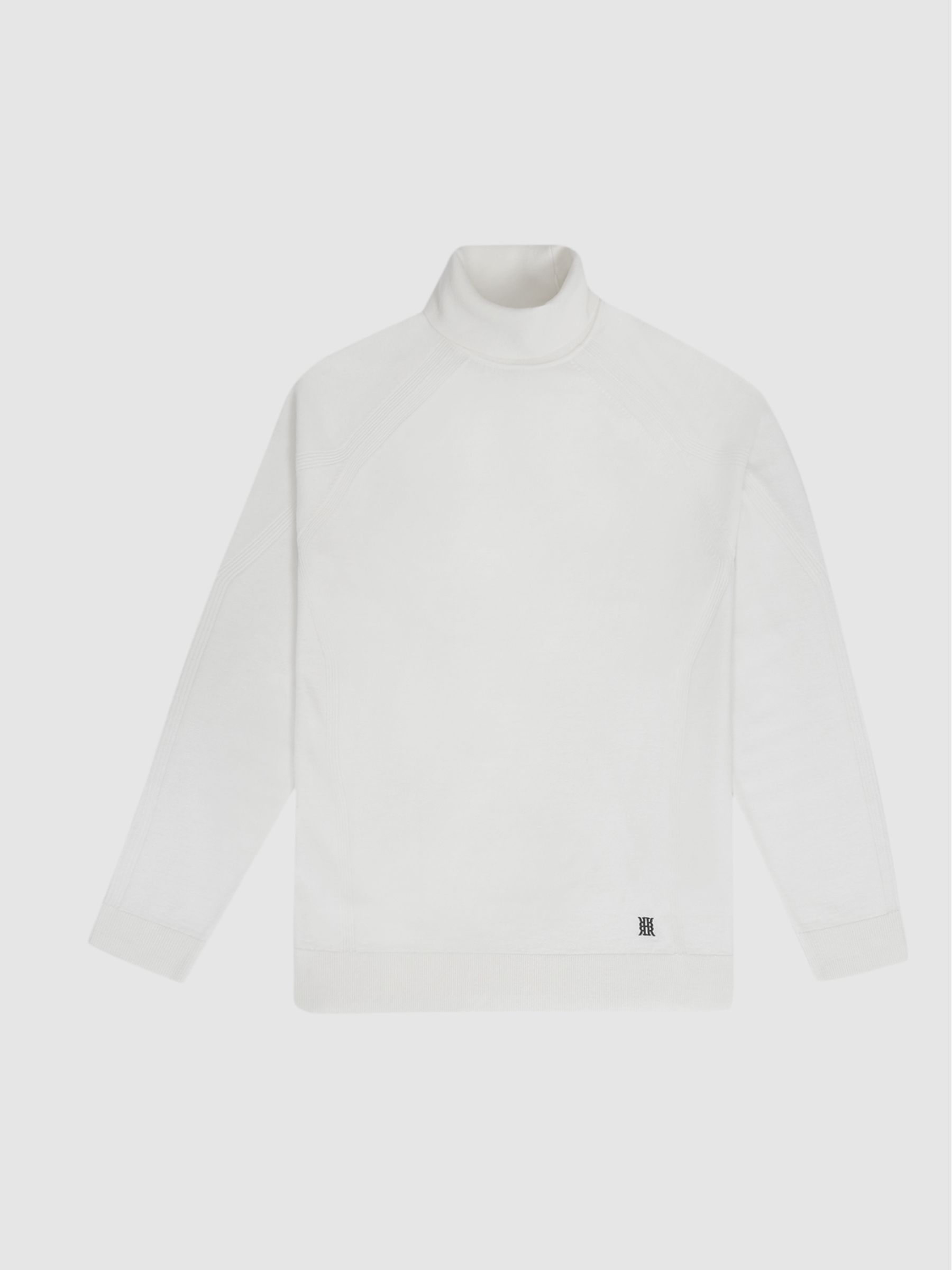 Golf Merino Wool Roll Neck Jumper in White - Image 2 of 6