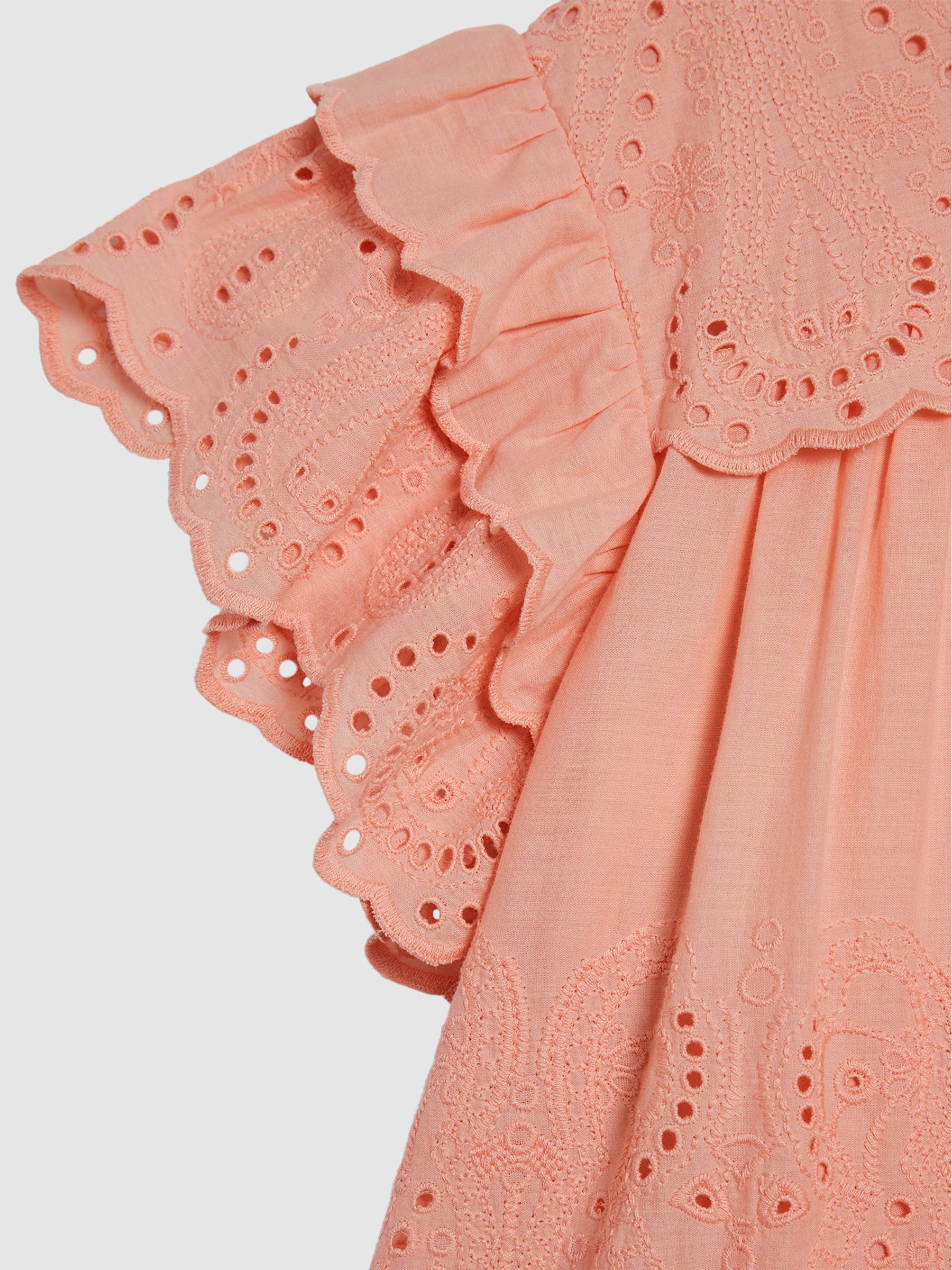 Lace Shift Dress in Orange - Image 2 of 5