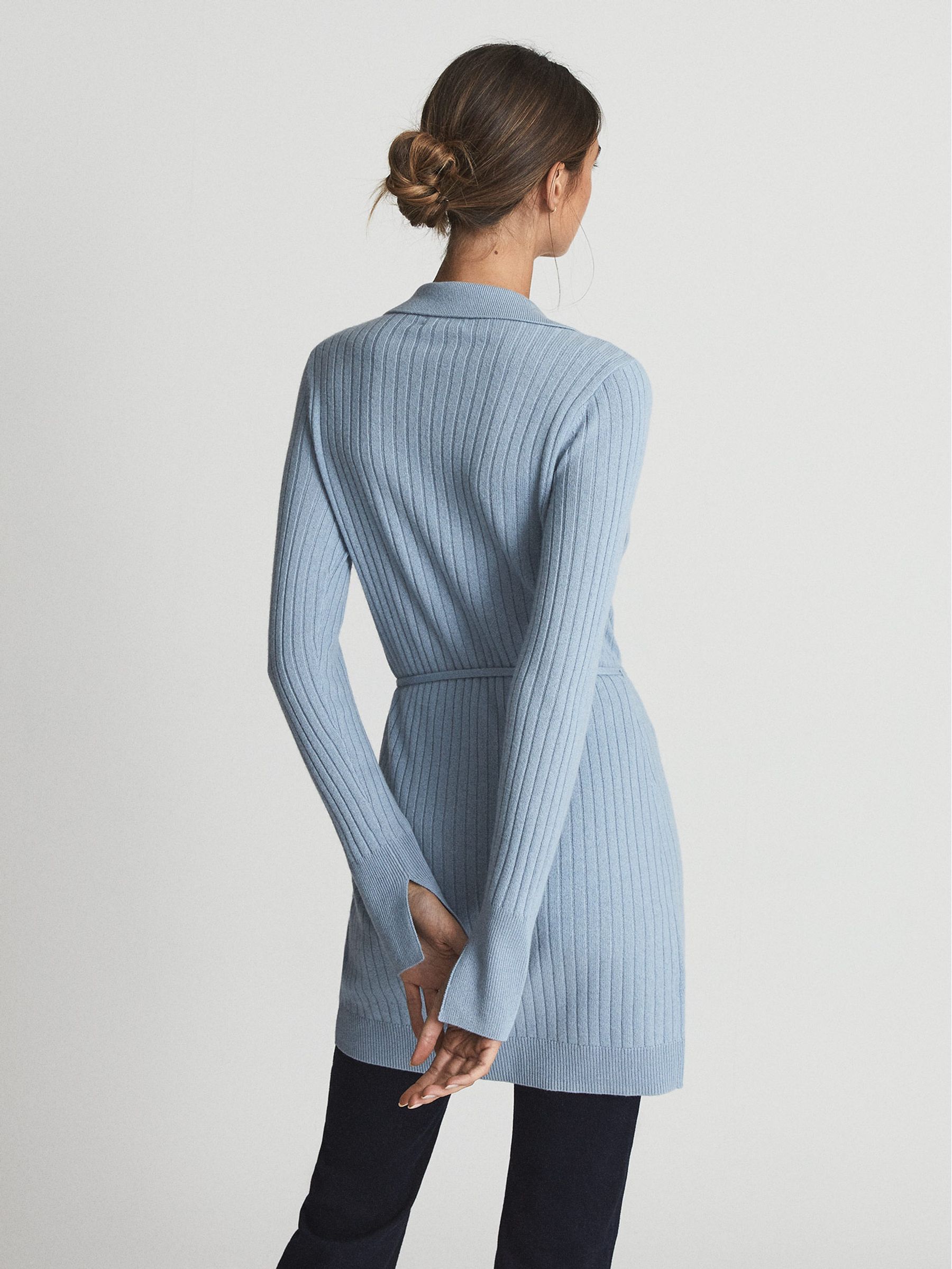 Cashmere Blend Cardigan in Pale Blue - Image 5 of 6