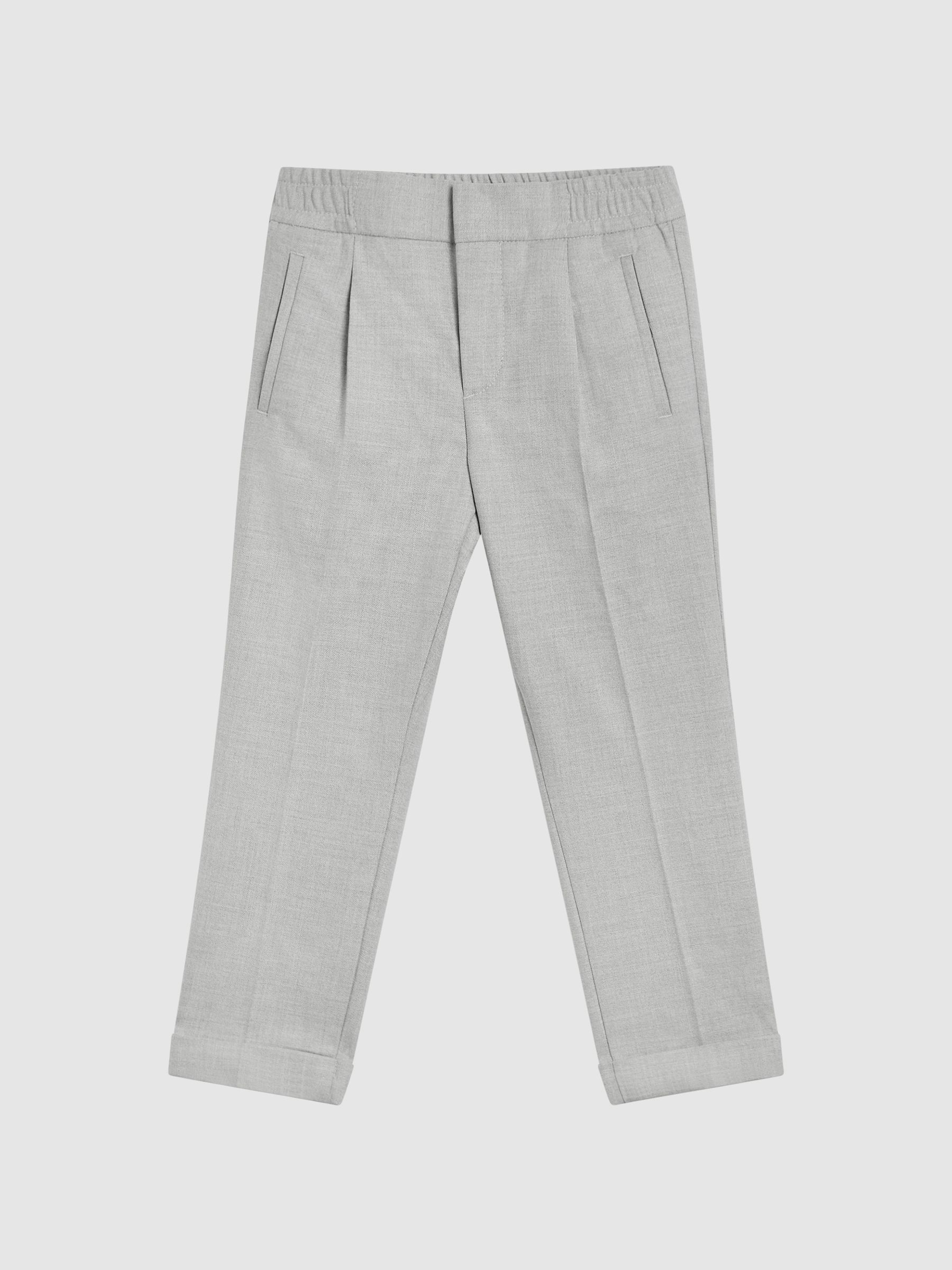 Casual Cropped Tapered Trousers in Soft Grey - Image 2 sur 6