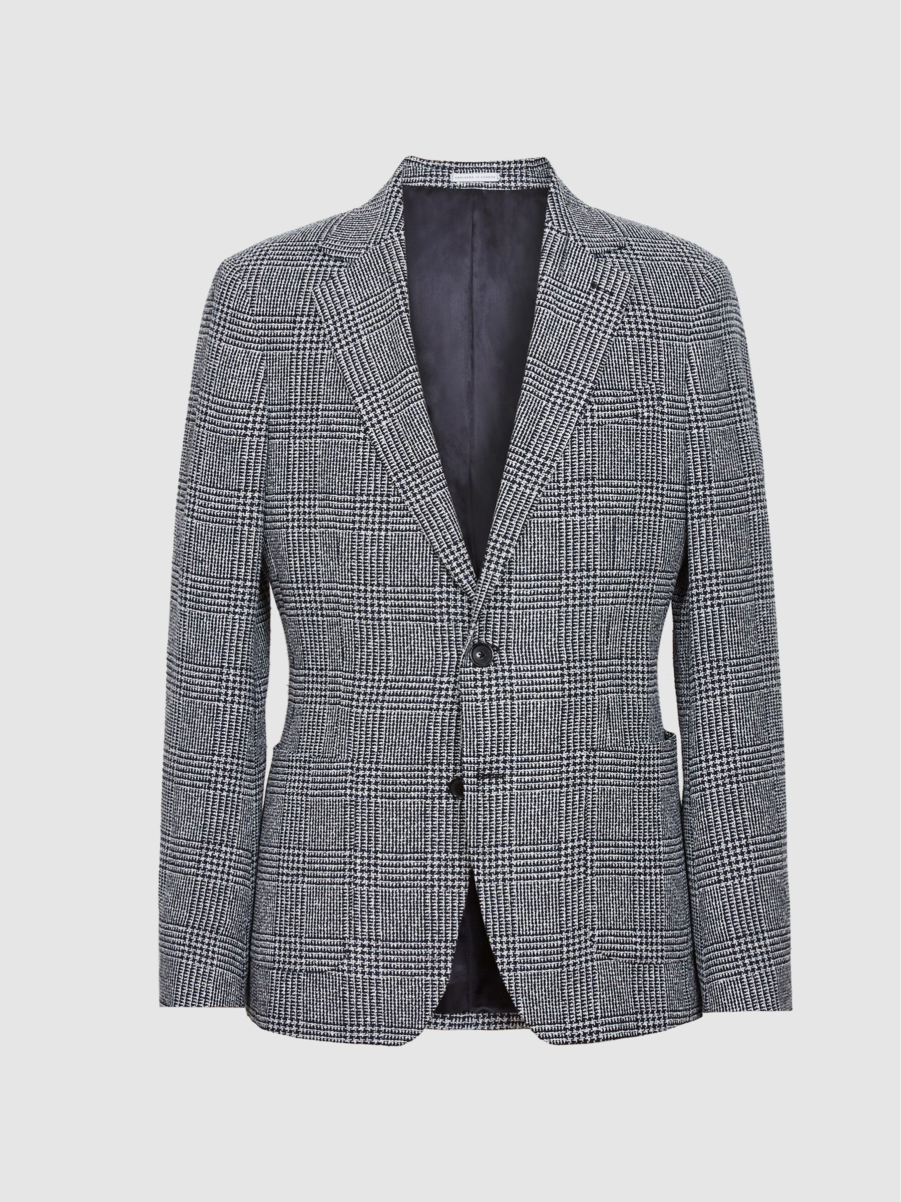 Puppytooth Check Blazer in Navy Check - Image 2 of 5