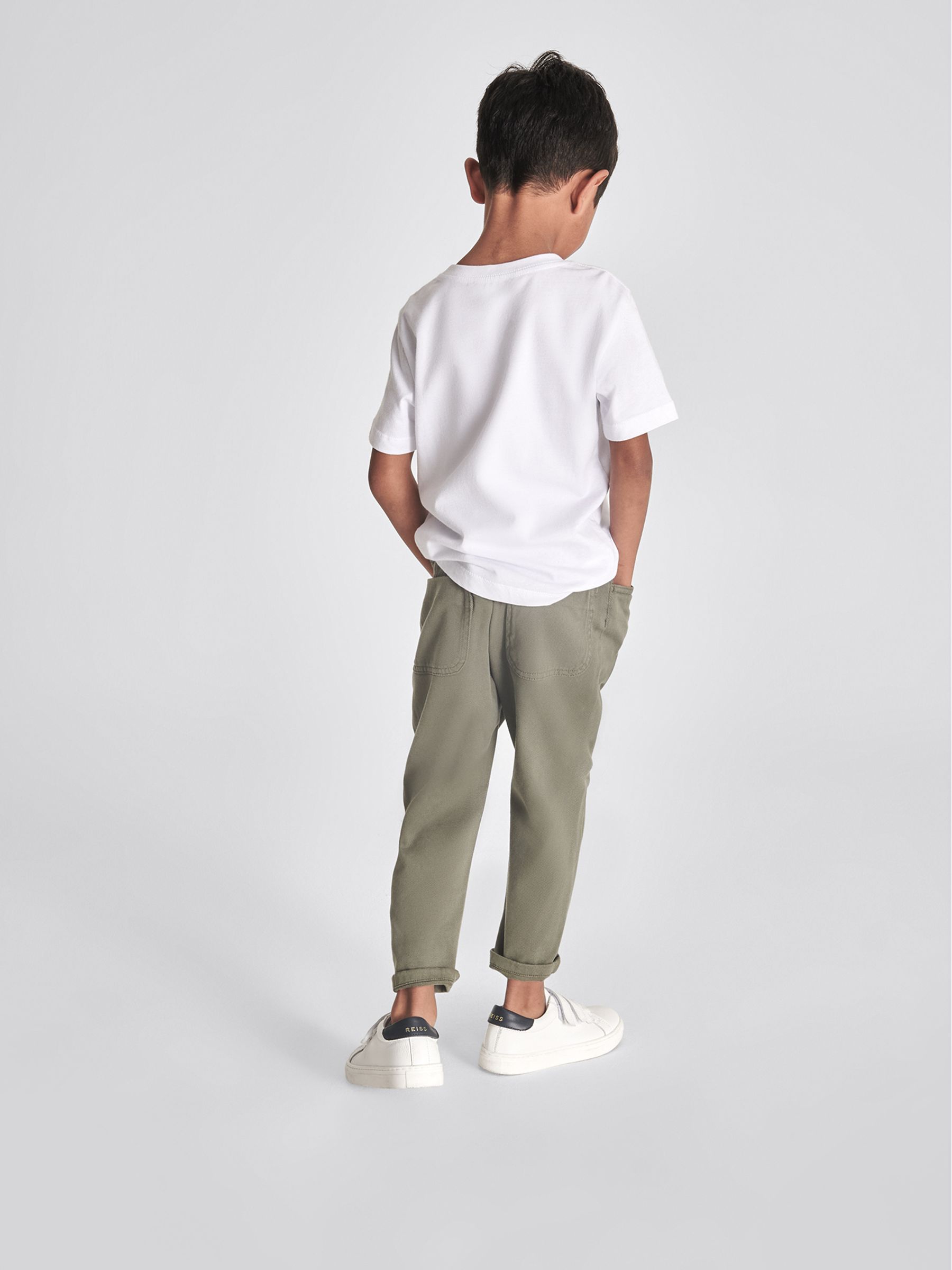4-9 yrs Crew Neck T-Shirt in White - Image 5 of 6