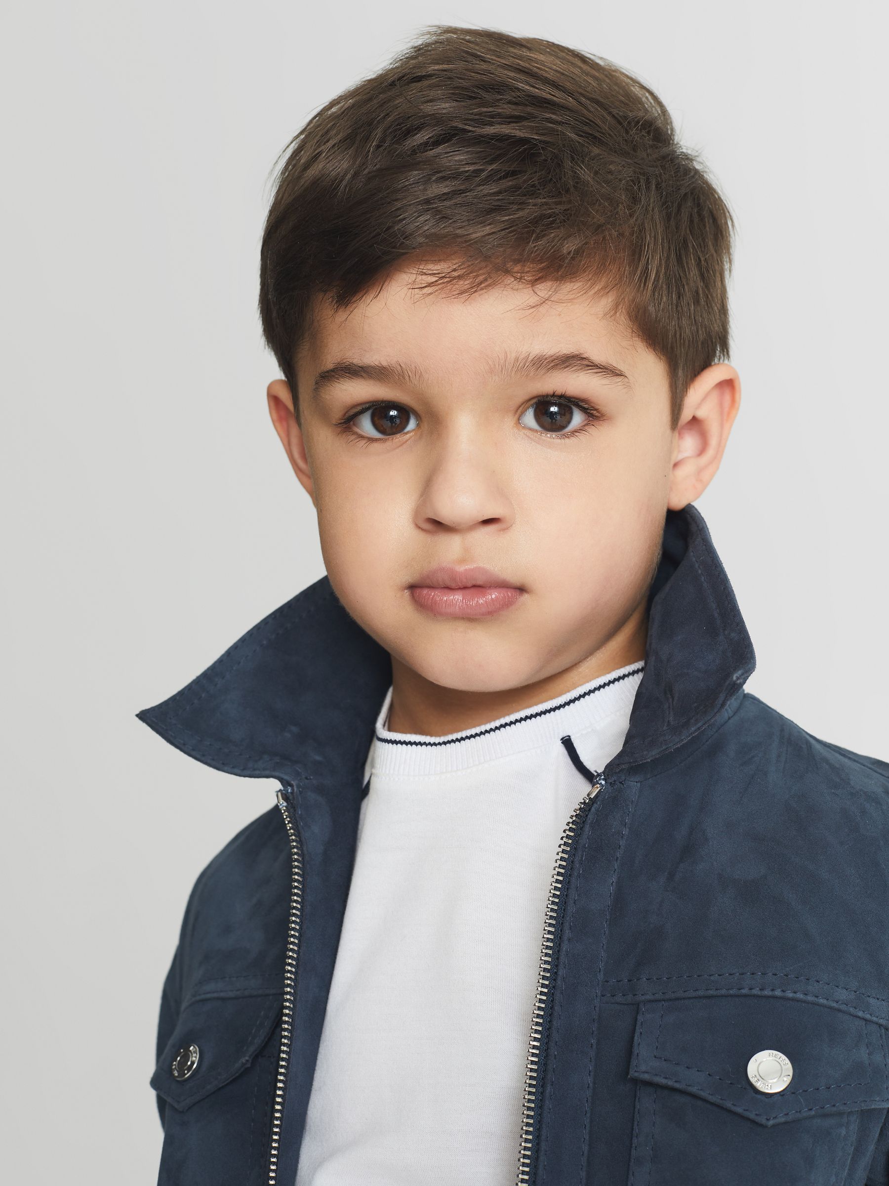 Piped Knitted Trim Crew Neck Tee in White - Image 4 of 6