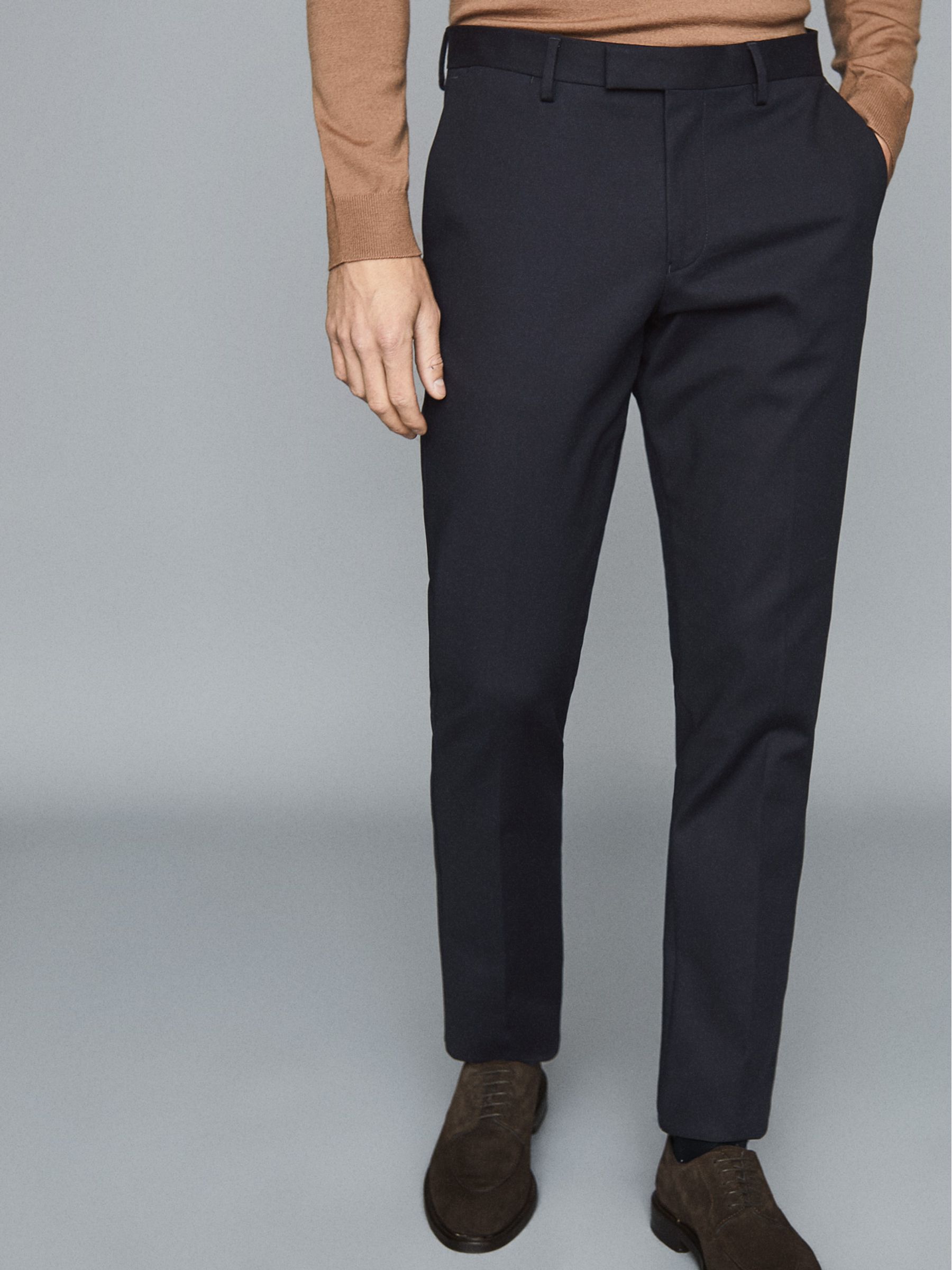 Regular Fit Chinos in Navy - Image 3 of 7