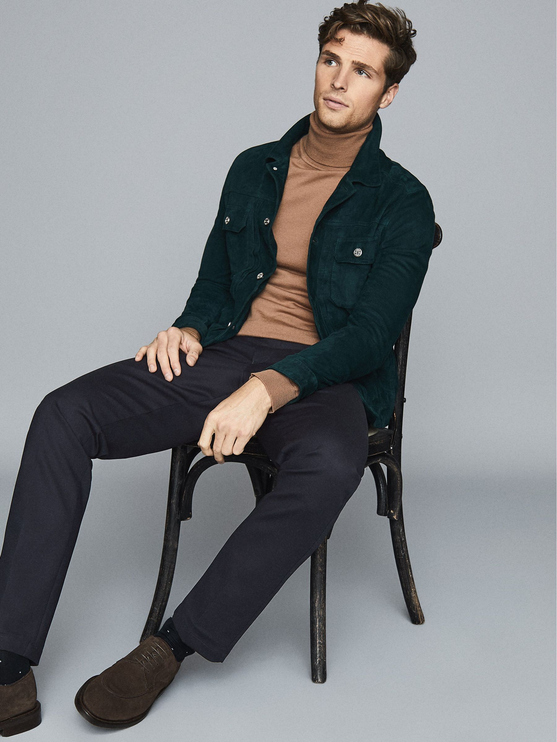 Regular Fit Chinos in Navy - Image 6 of 7
