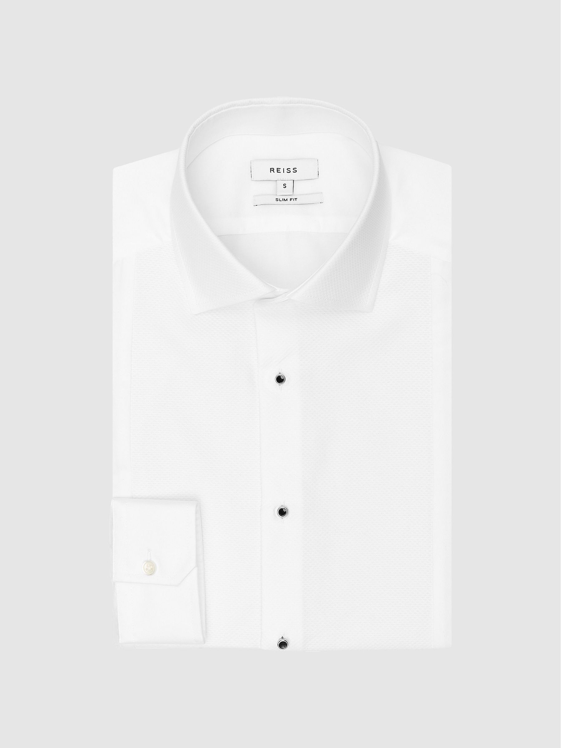 Slim Fit Dinner Shirt in White - Image 2 of 8