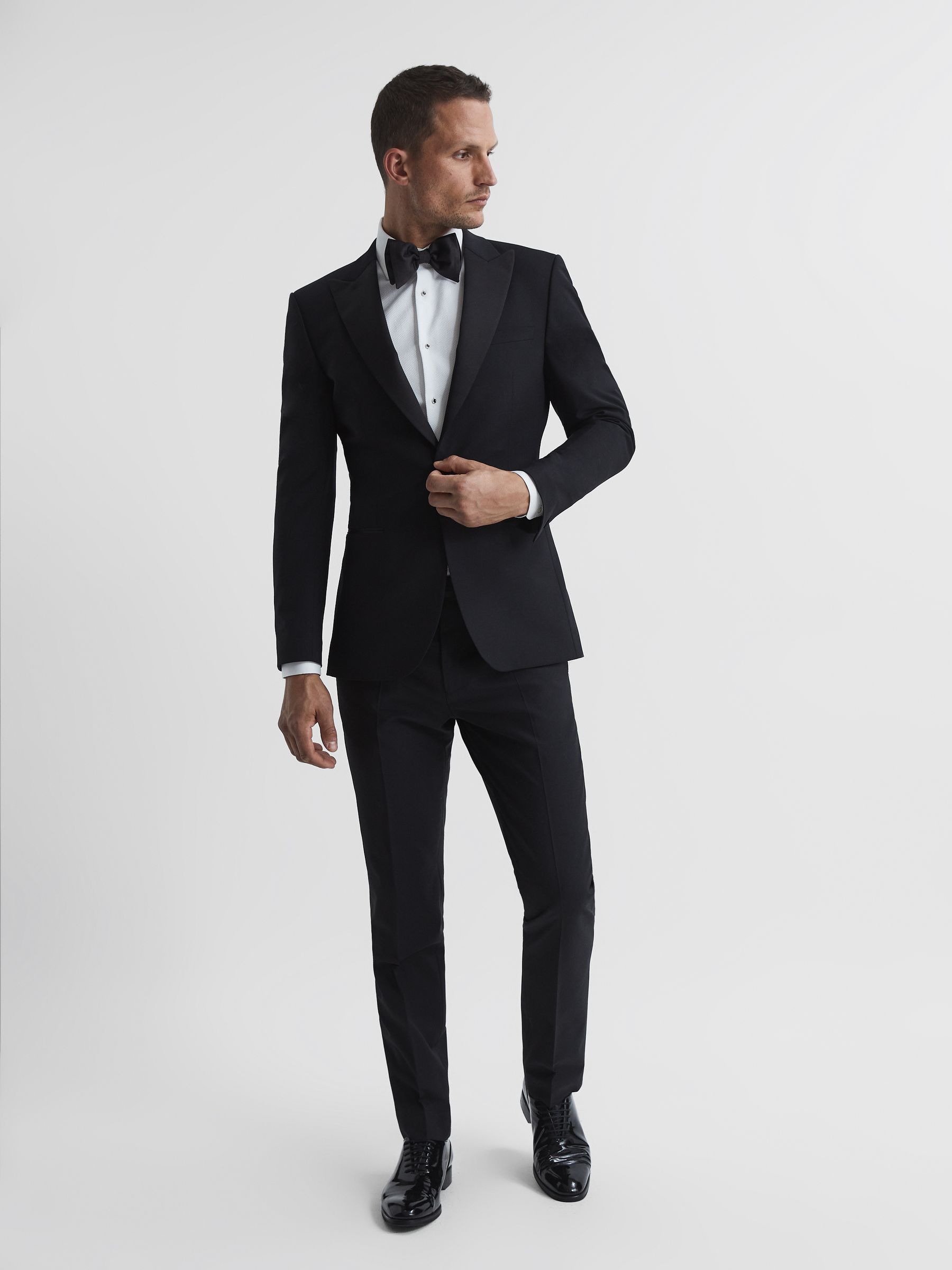 Slim Fit Dinner Shirt in White - Image 3 of 8