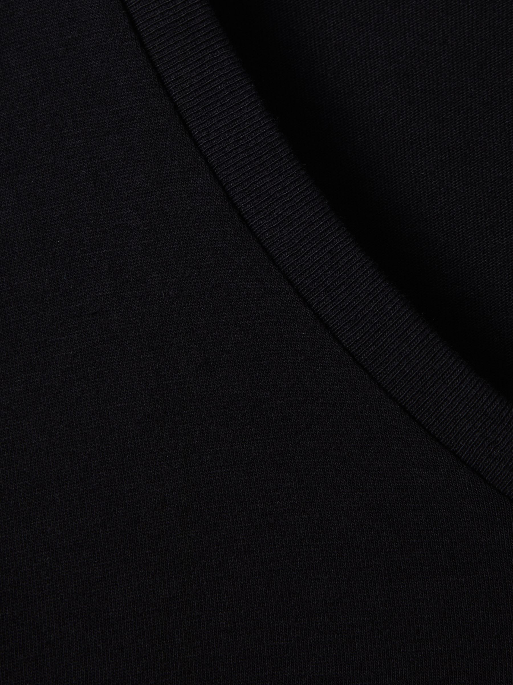 Cotton V-Neck T-Shirt in Black - Image 6 of 8