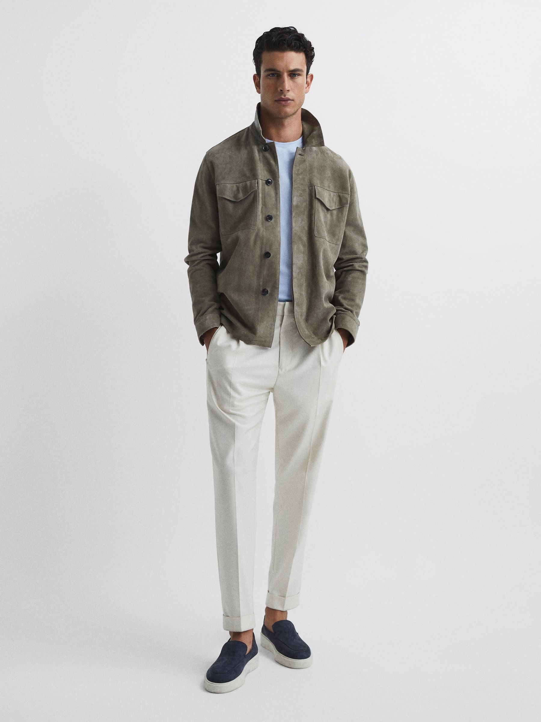 Crew Neck T-shirt in Soft Blue - Image 6 of 6