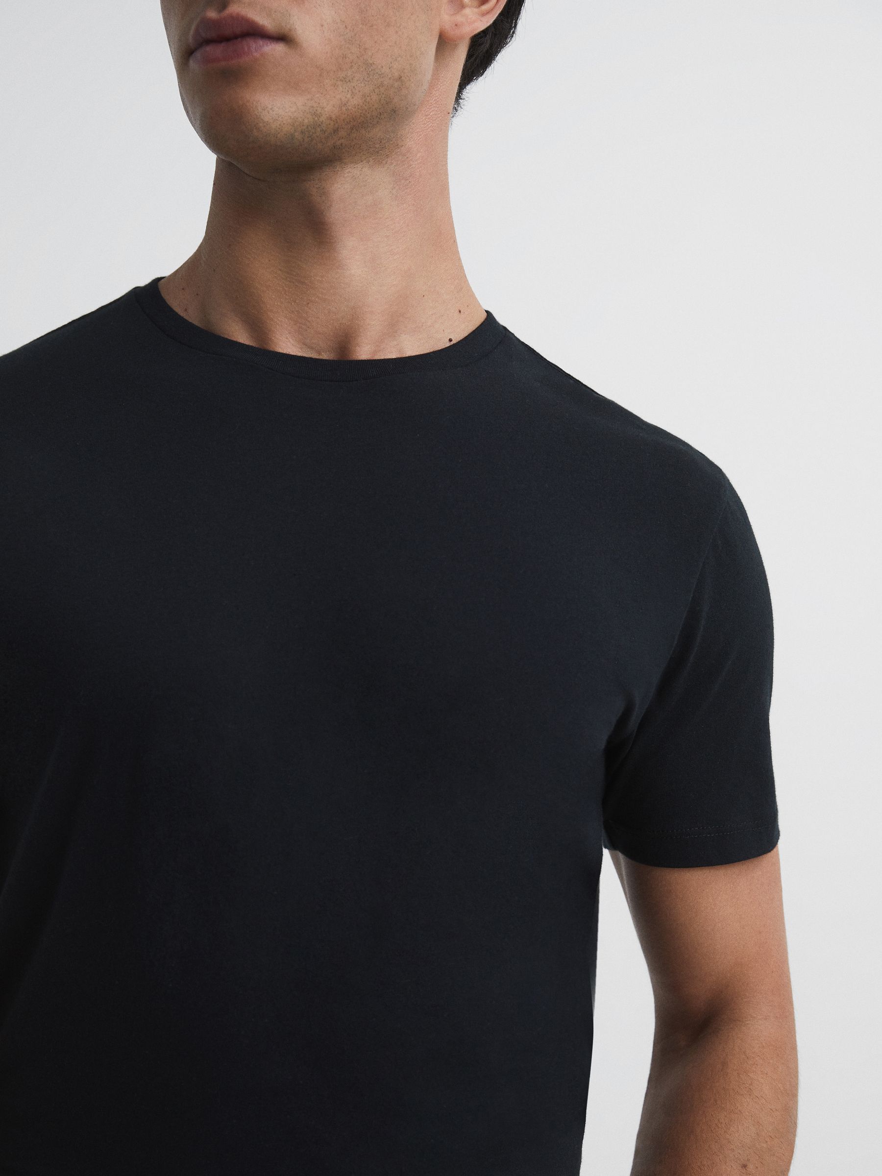 Crew Neck T-shirt in Black - Image 4 of 8