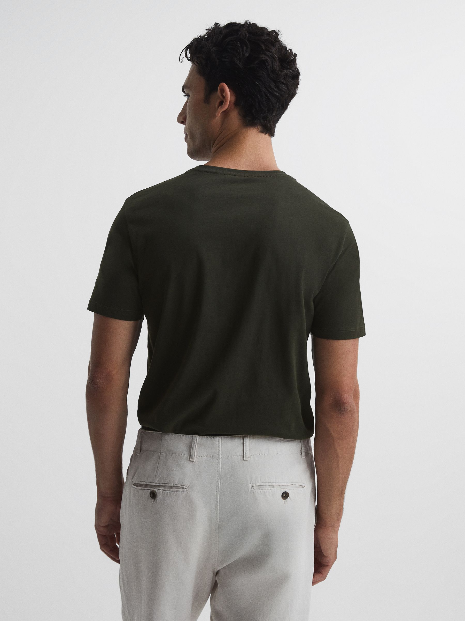 Crew Neck T-shirt in Oxidised Green - Image 5 of 7