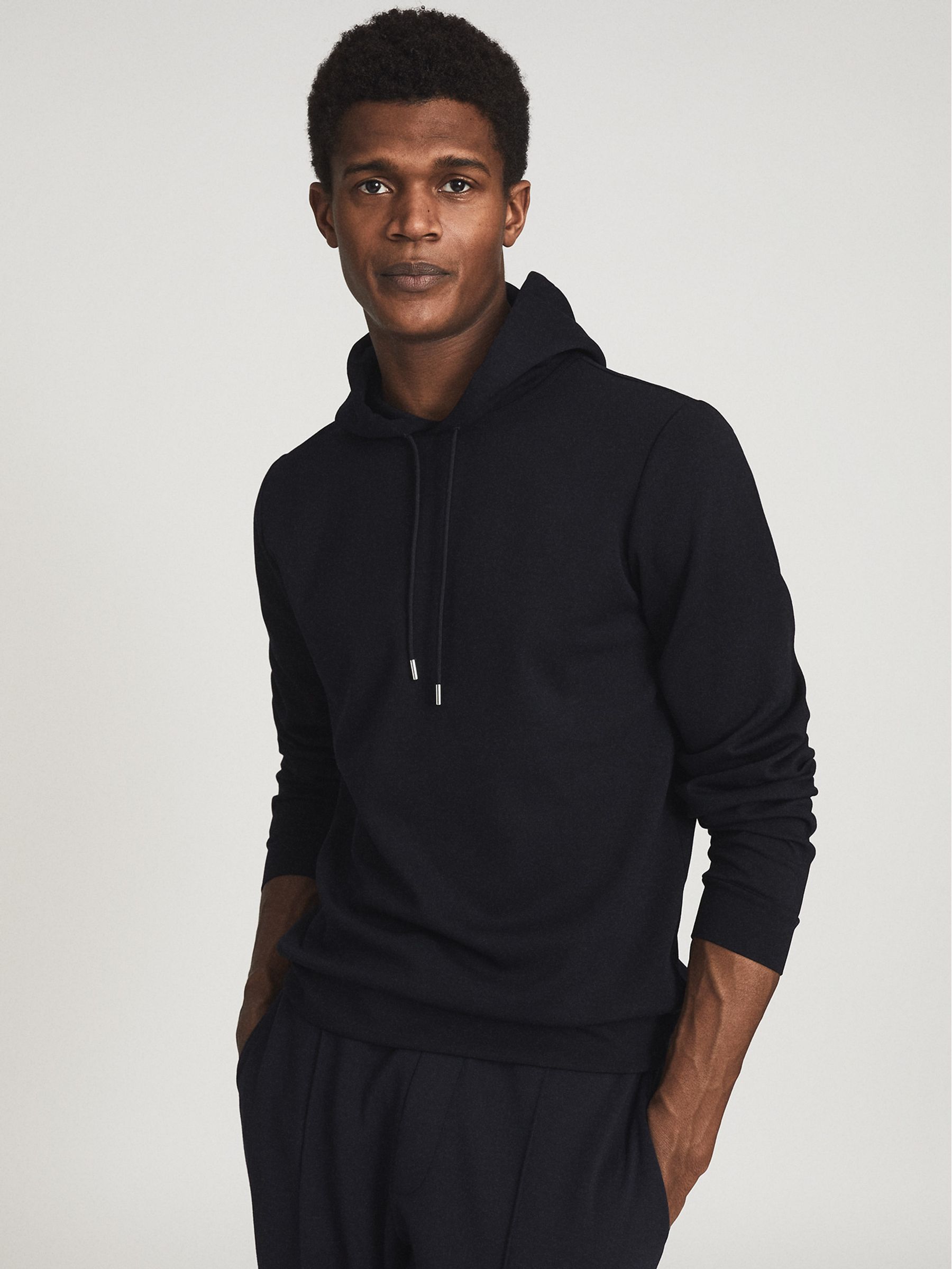 Loungewear Hoodie in Navy - Image 3 of 6