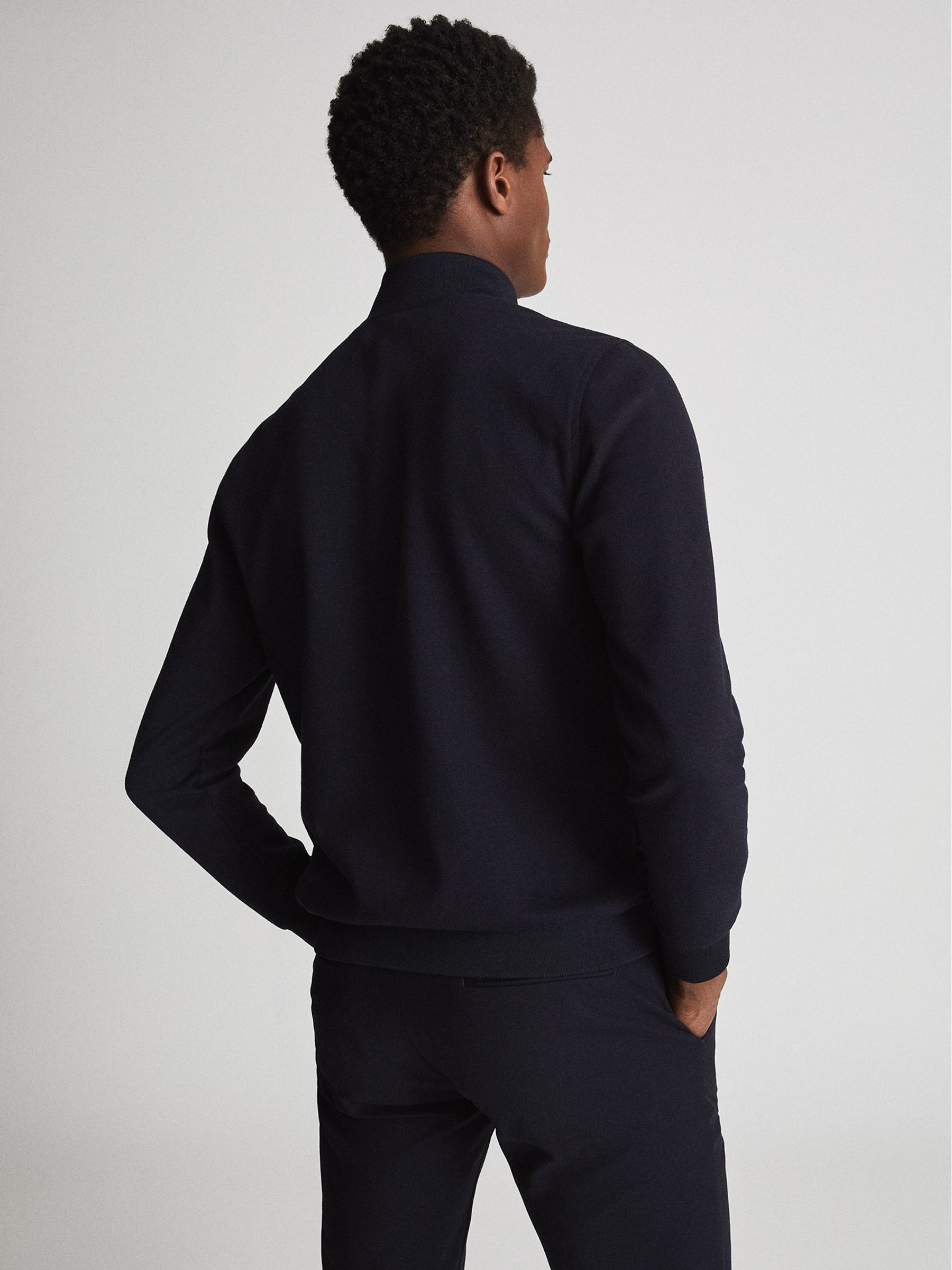 Quilted Hybrid Jacket in Navy - Image 5 of 6