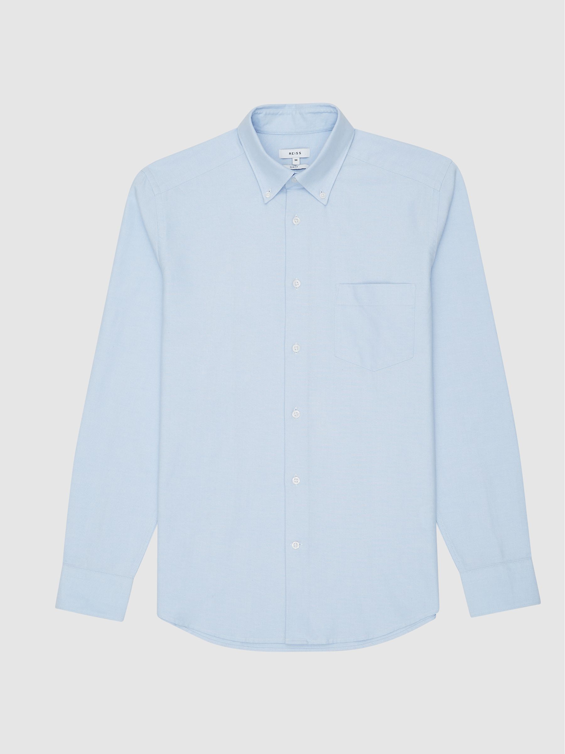Soft Wash Button Down Oxford Shirt in Soft Blue - Image 2 of 5
