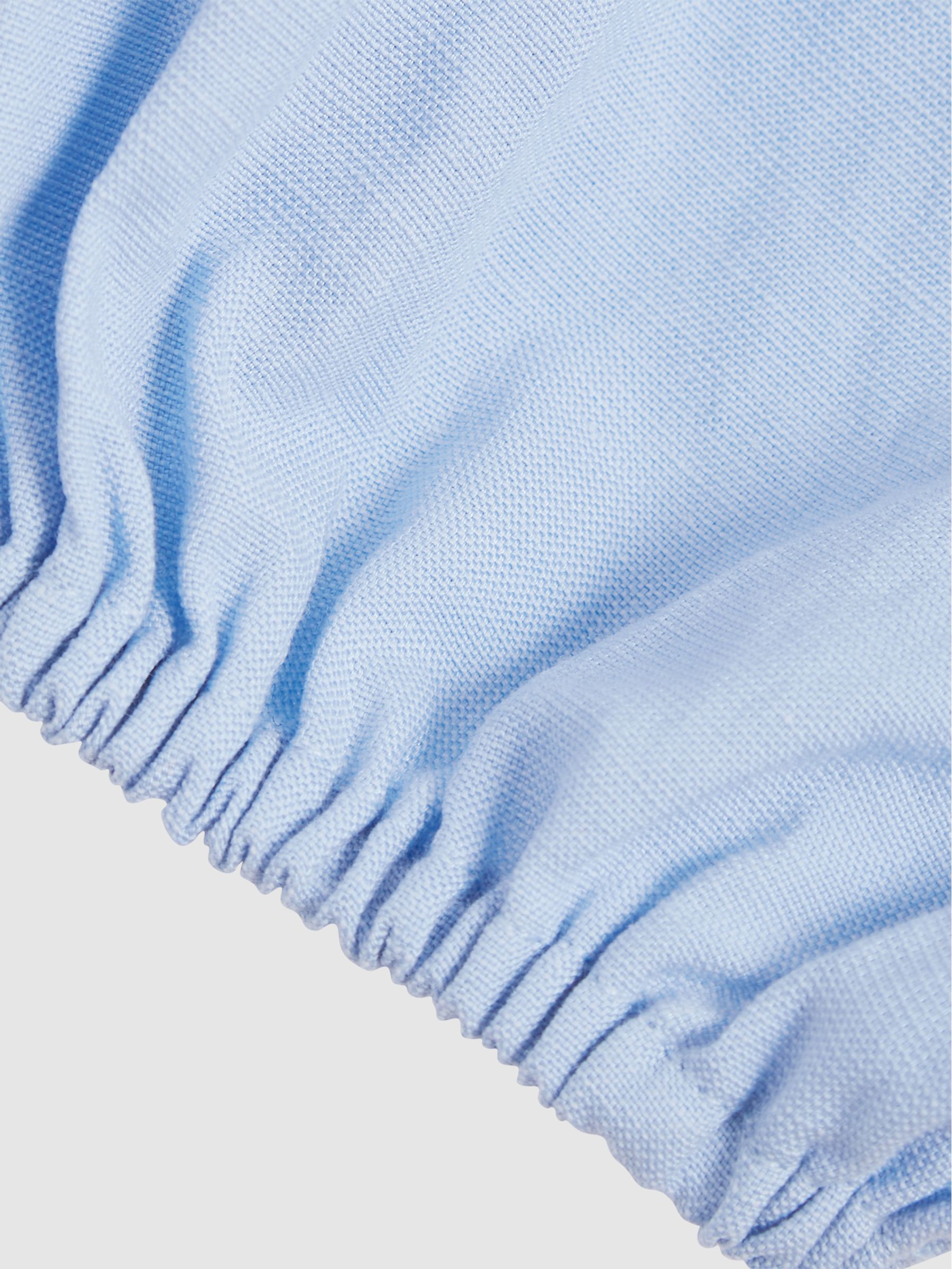 Bow Back Linen Top in Blue - Image 7 of 7