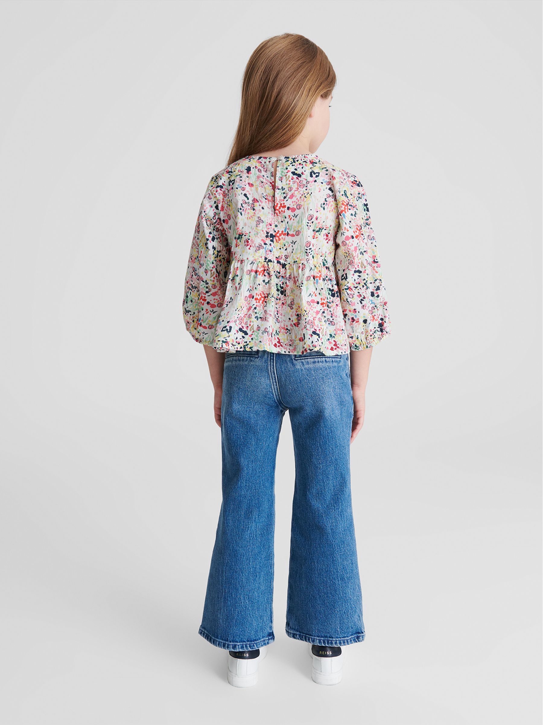 Floral Print Blouse in Coral - Image 5 of 6