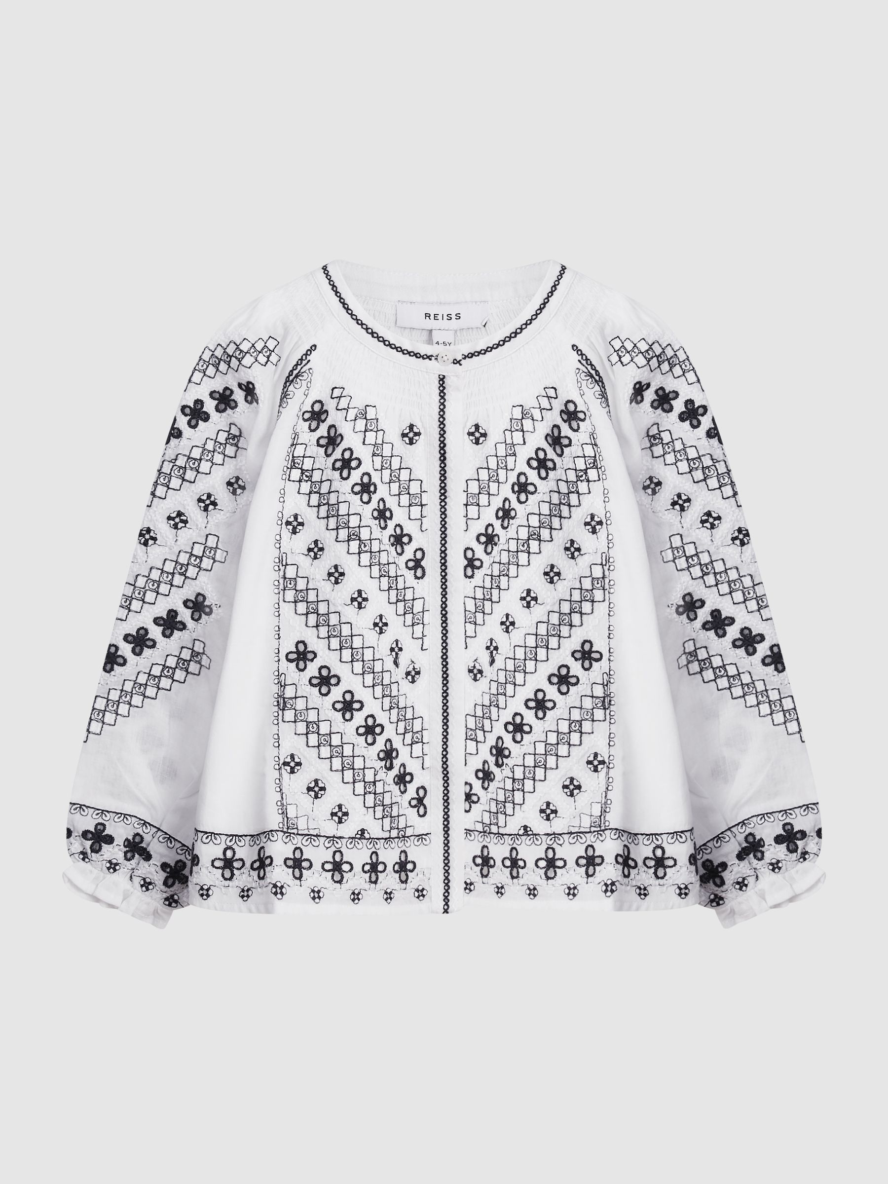 Embroidered Blouse in White - Image 2 of 6