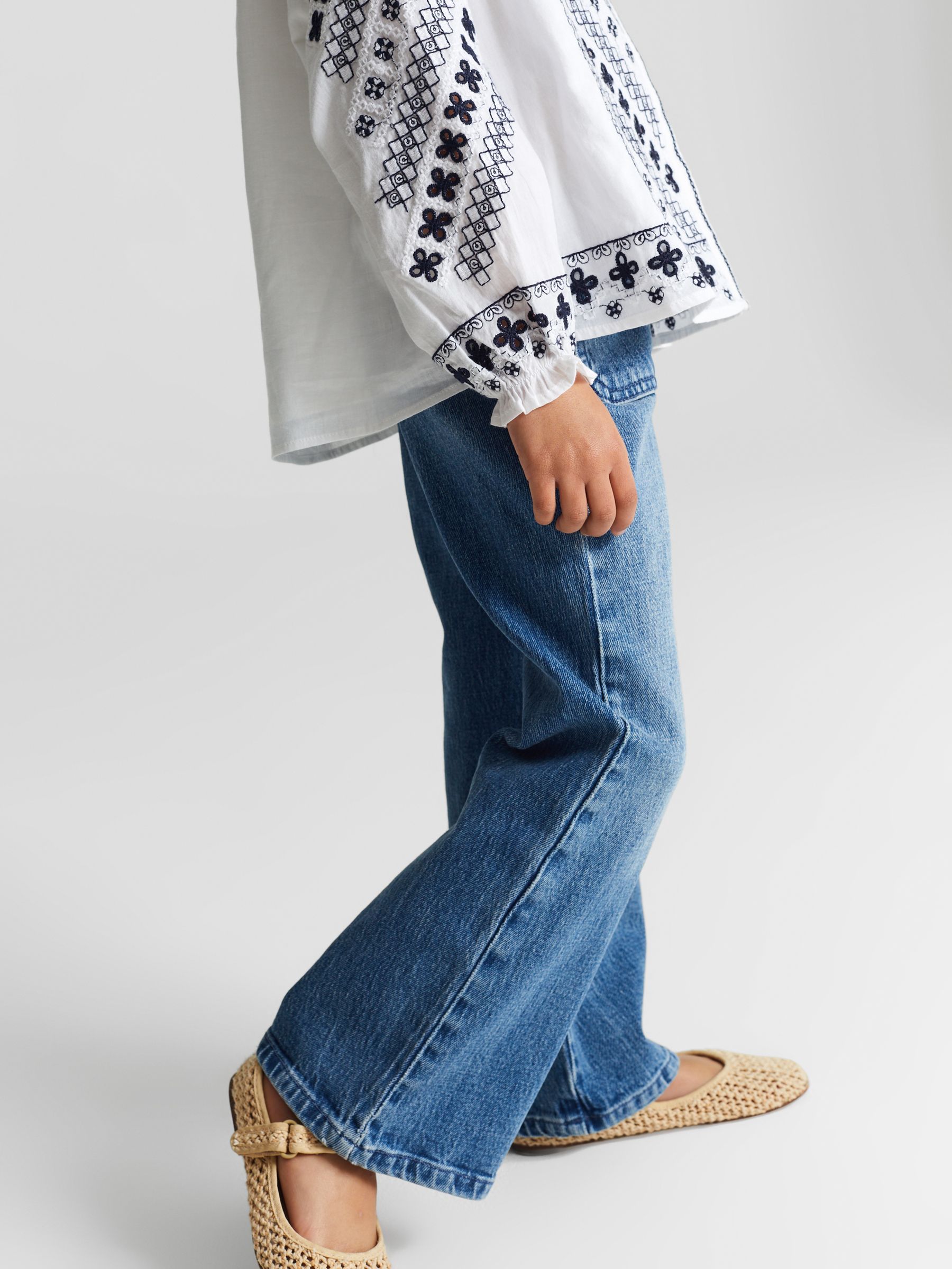 Embroidered Blouse in White - Image 4 of 6