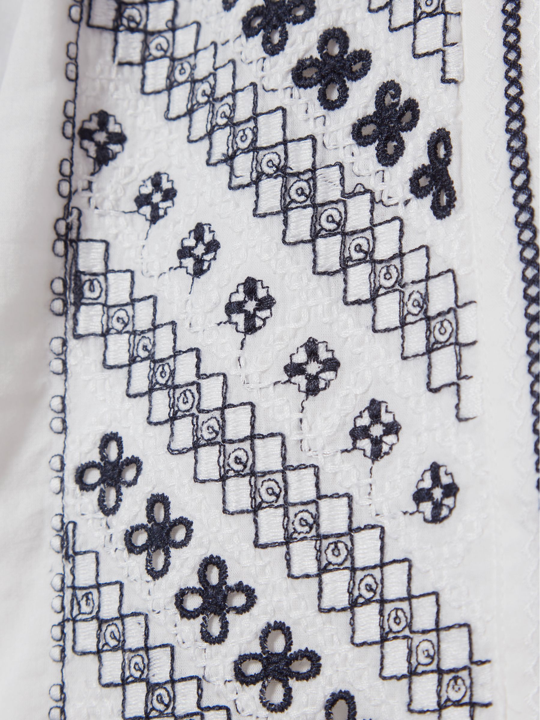 Embroidered Blouse in White - Image 6 of 6