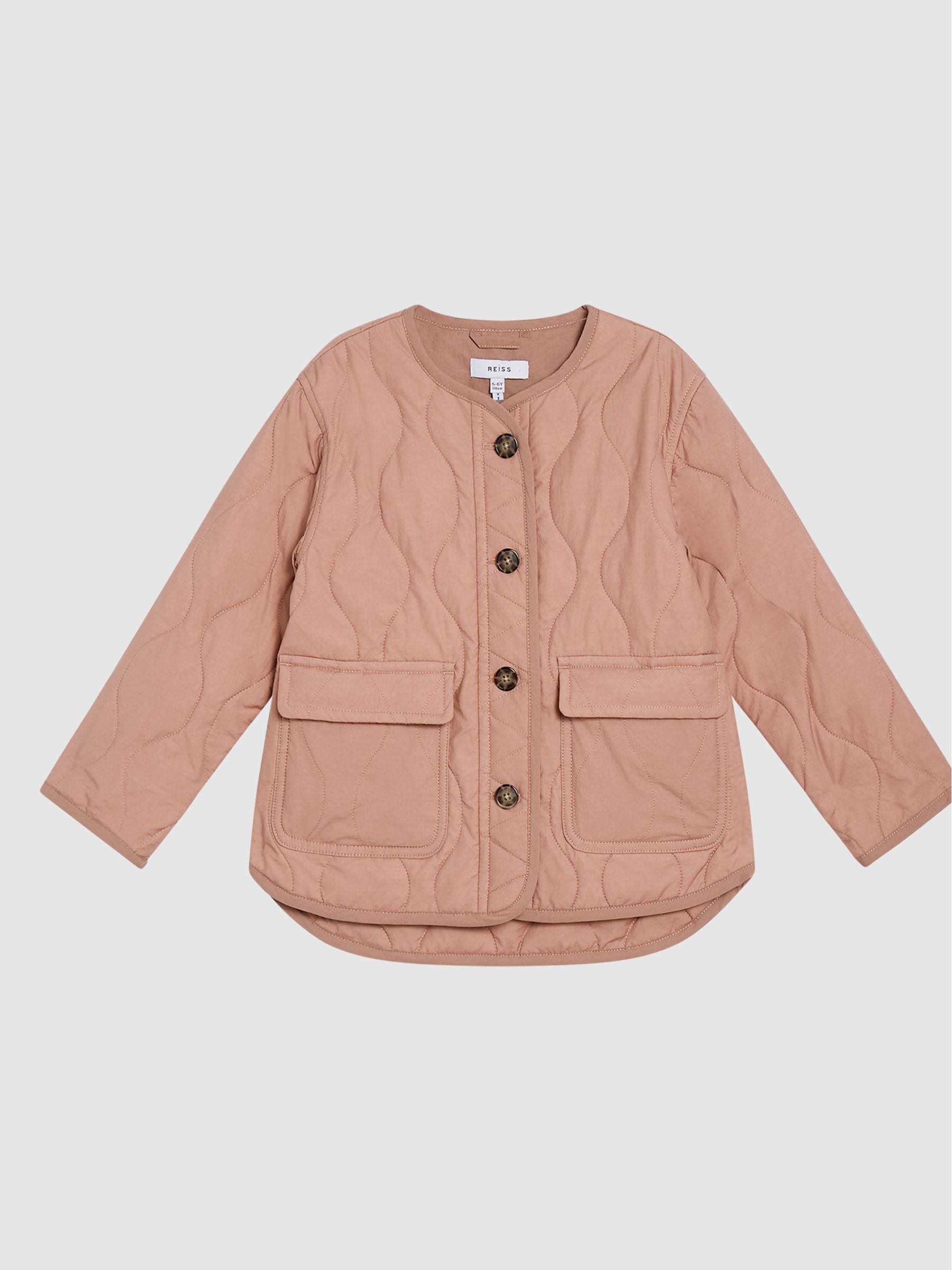 Quilted Short Coat in Pink - Image 2 of 7