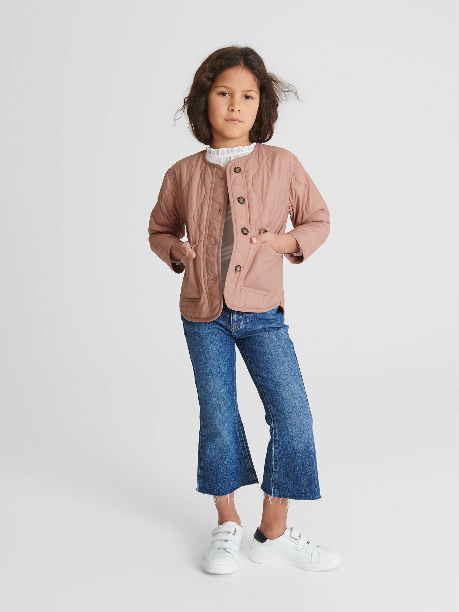 Quilted Short Coat in Pink - Image 4 of 7