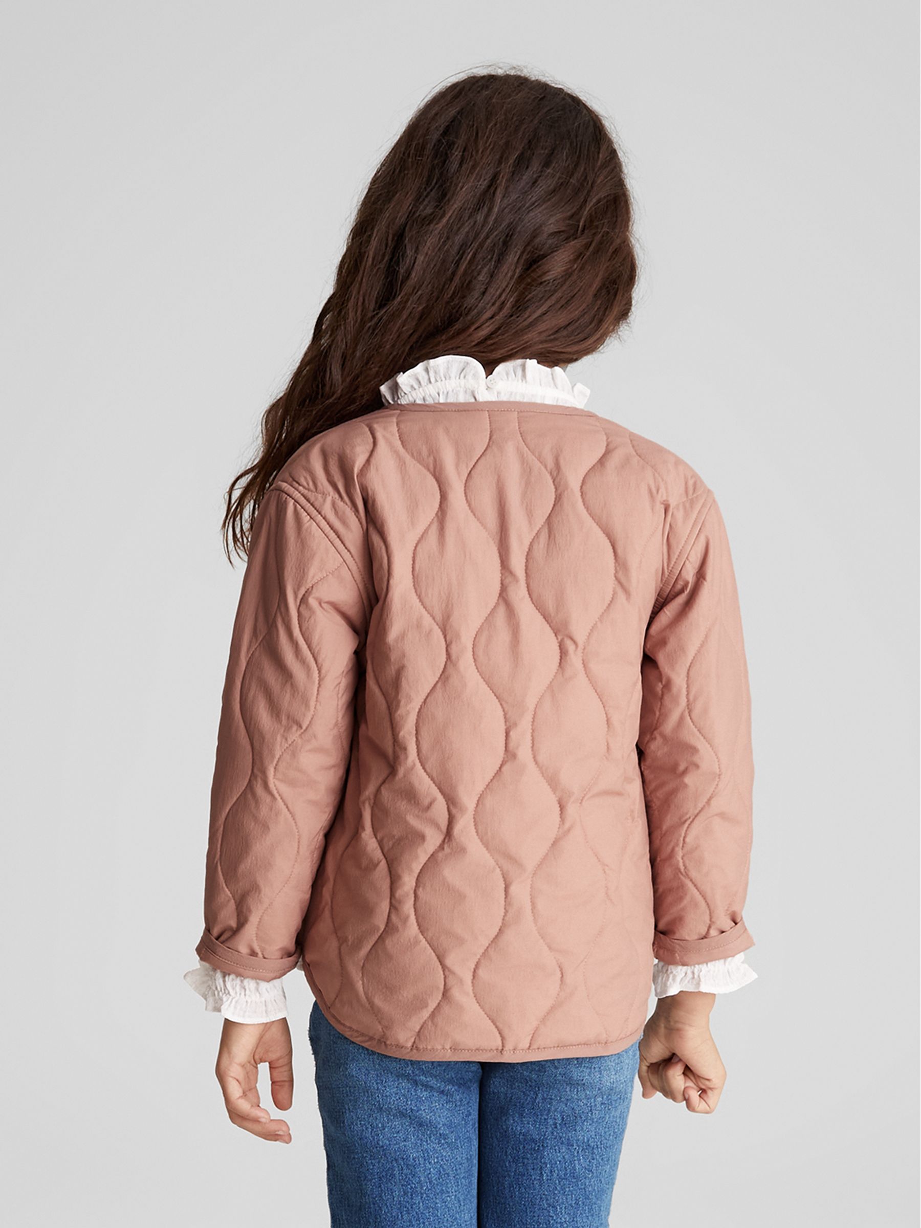 Quilted Short Coat in Pink - Image 5 of 7