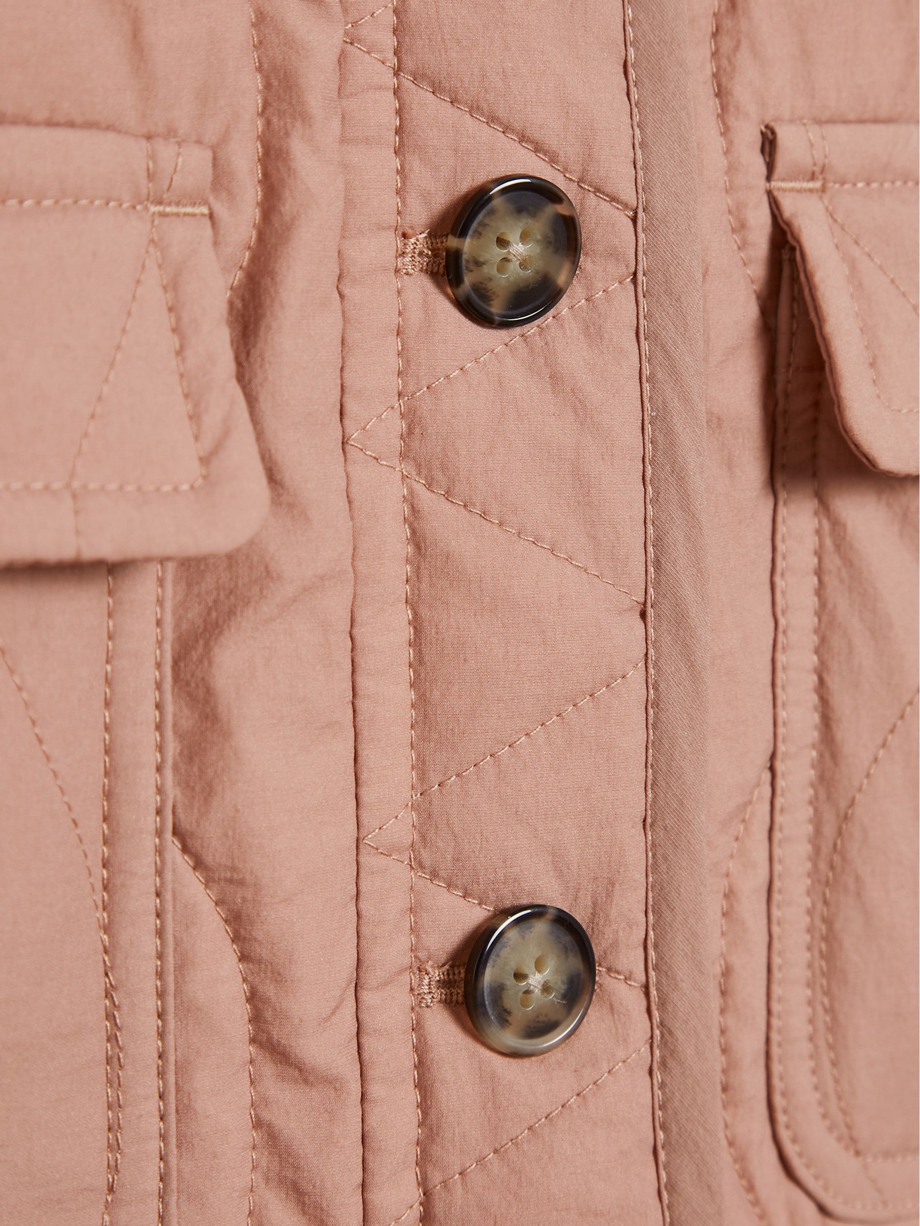Quilted Short Coat in Pink - Image 6 of 7