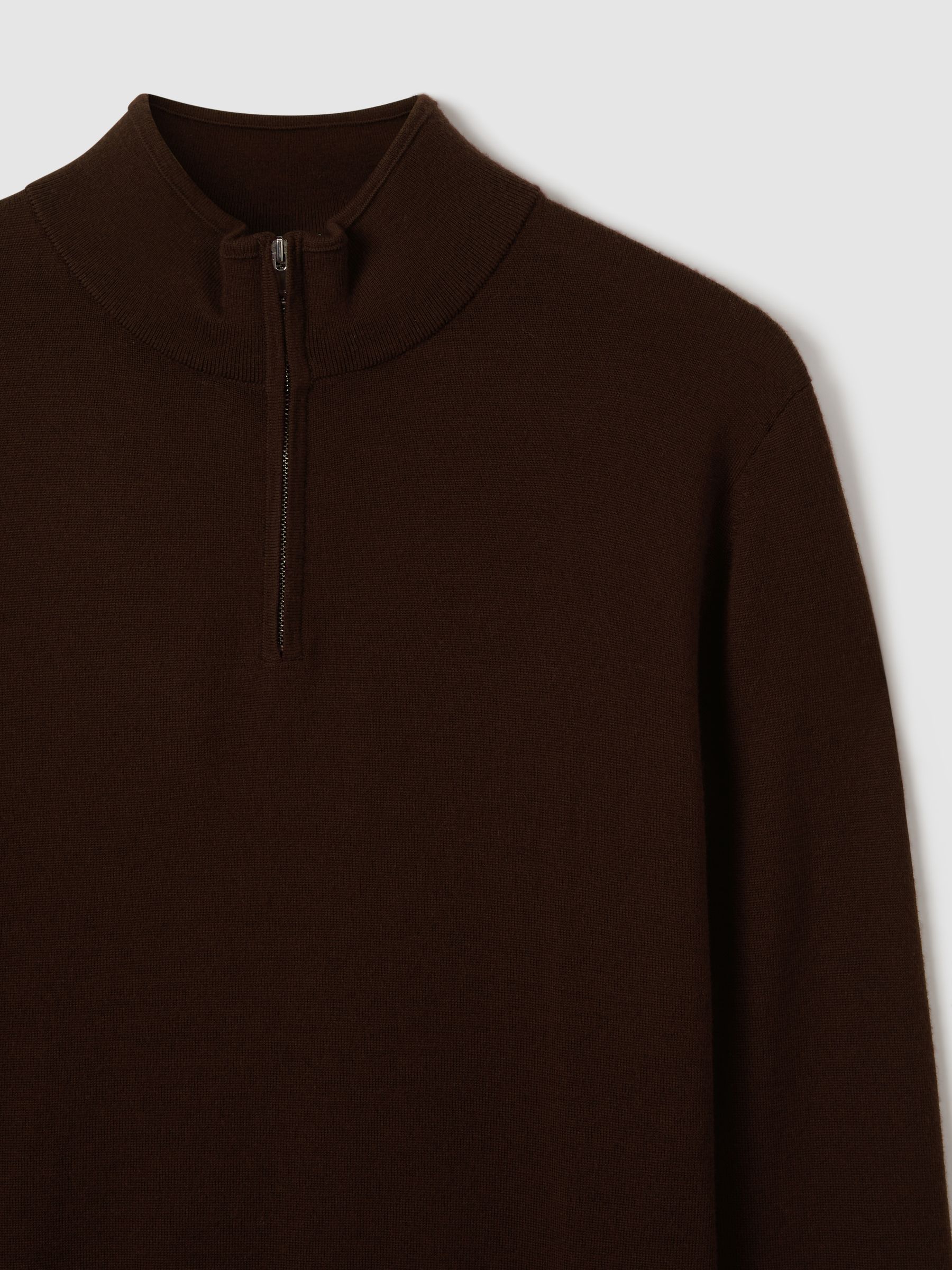Blackhall Bordeaux Merino Wool Half-Zip Funnel Neck Jumper - Image 5 of 7