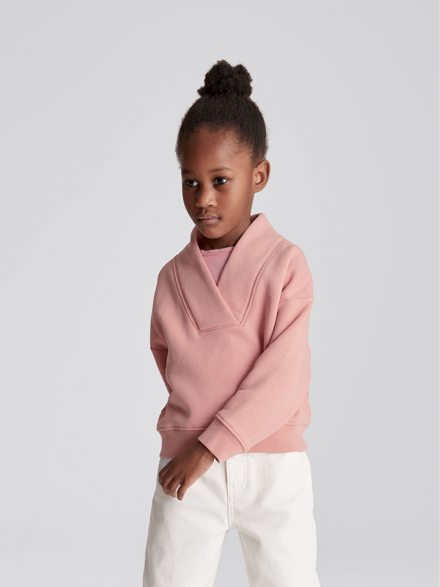Shawl Collar Jumper in Pink - Image 3 of 6