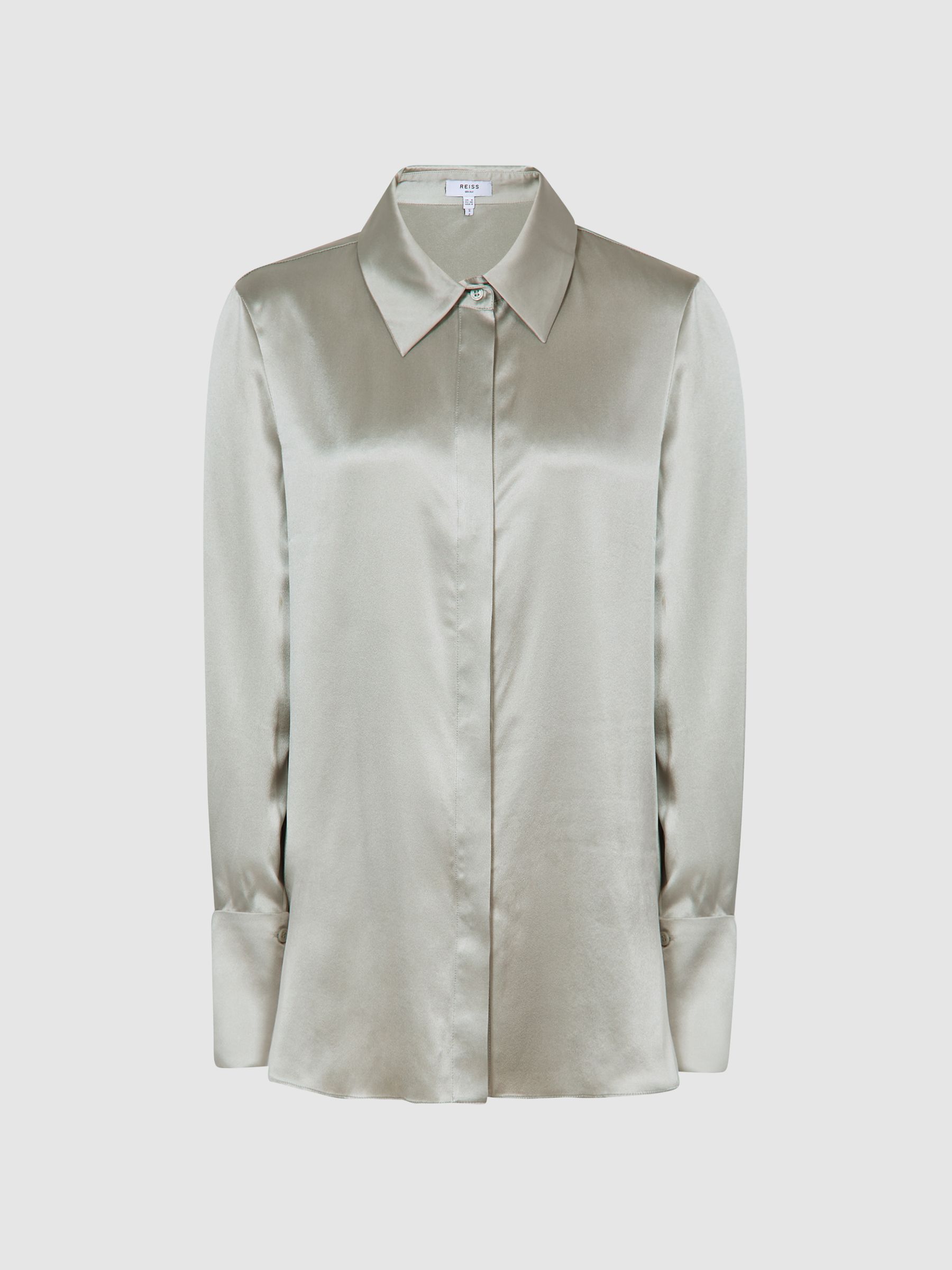 Silk Shirt in Aquamarine - Image 2 of 7