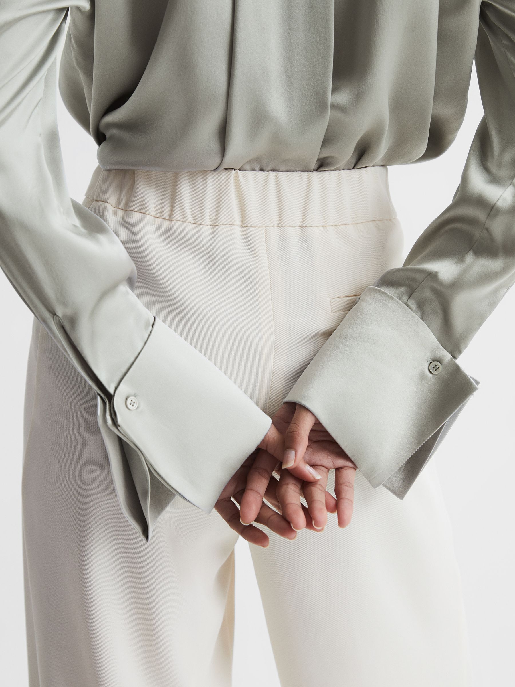 Silk Shirt in Aquamarine - Image 7 of 7