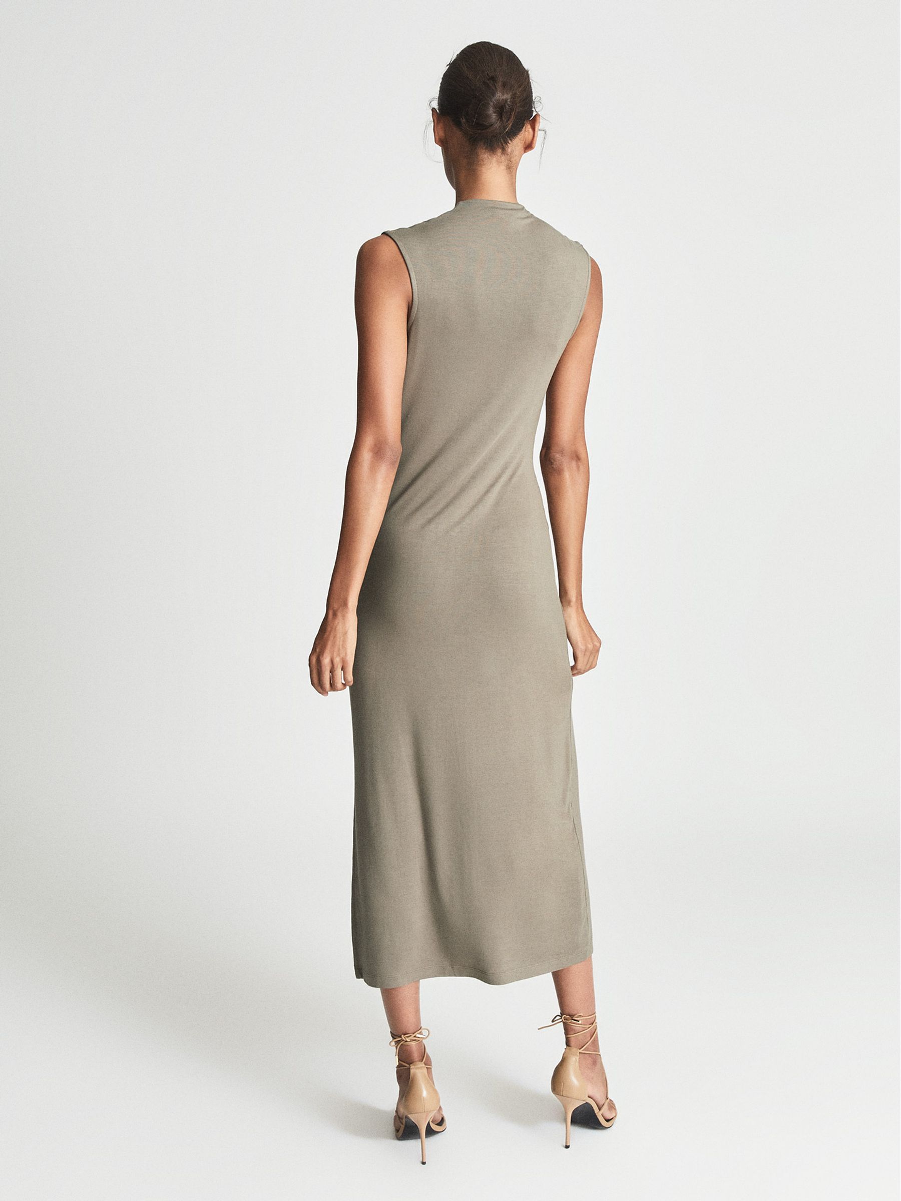 Fine Jersey Midi Dress in Camel - Image 5 of 6