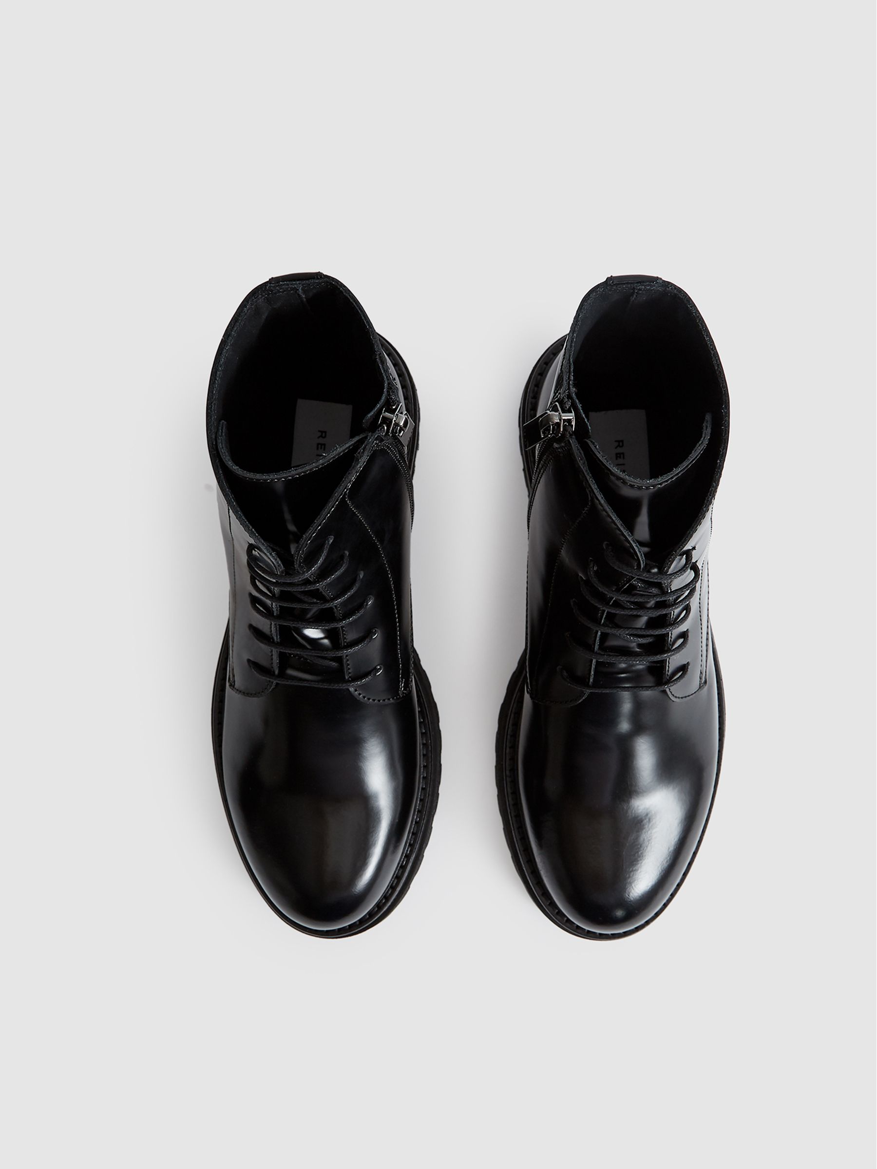 Leather Ankle Boots in Black - Image 3 of 6