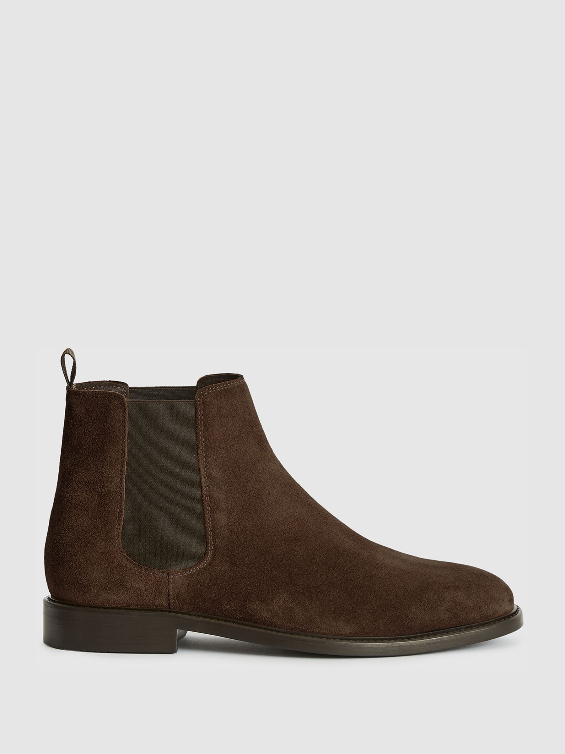 Suede Leather Chelsea Boots in Dark Brown - Image 2 of 8
