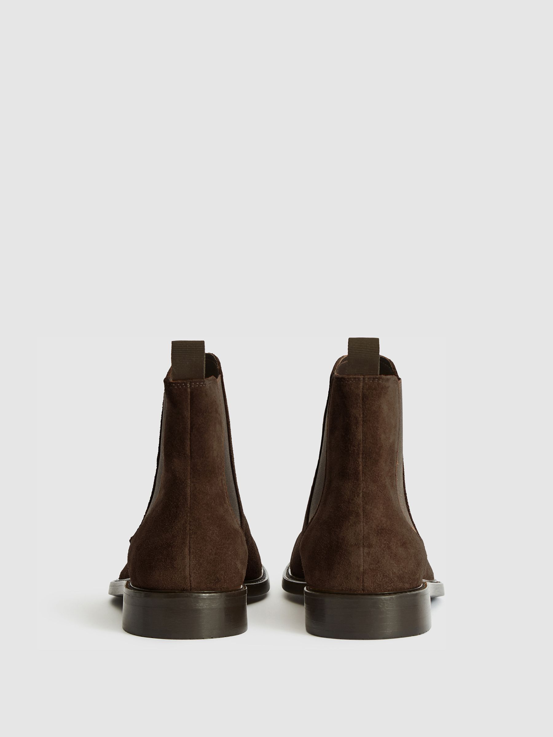 Suede Leather Chelsea Boots in Dark Brown - Image 5 of 8