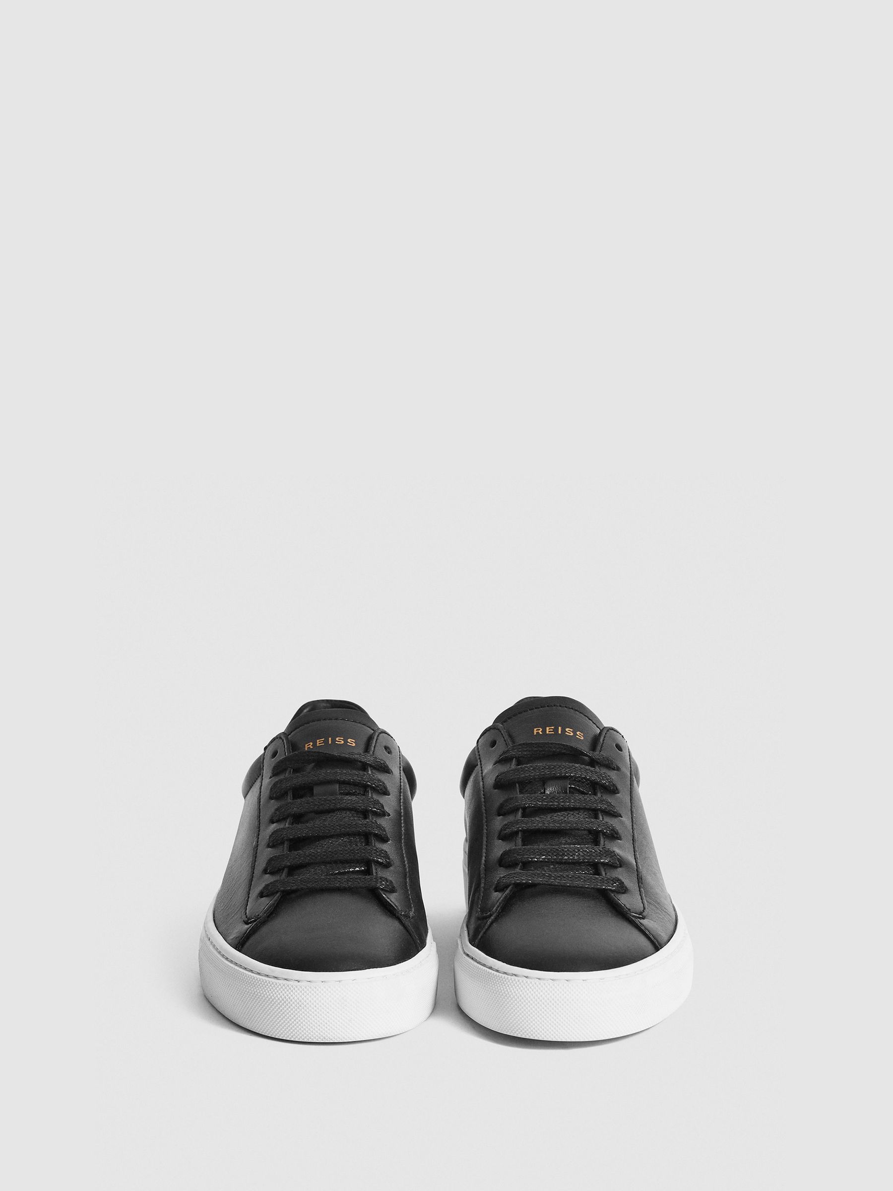 Leather Trainers in Black - Image 4 of 7