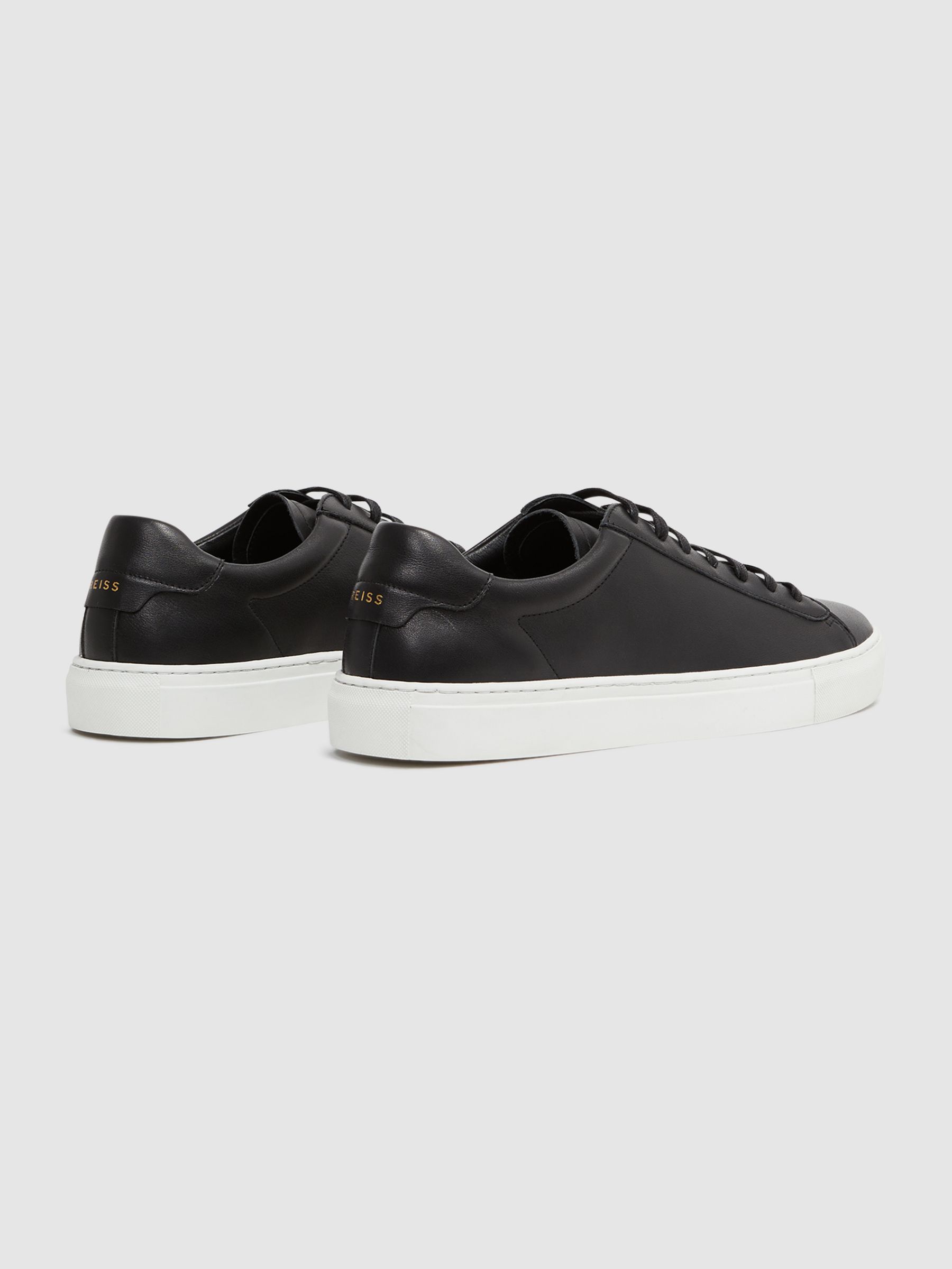 Leather Trainers in Black - Image 4 of 7