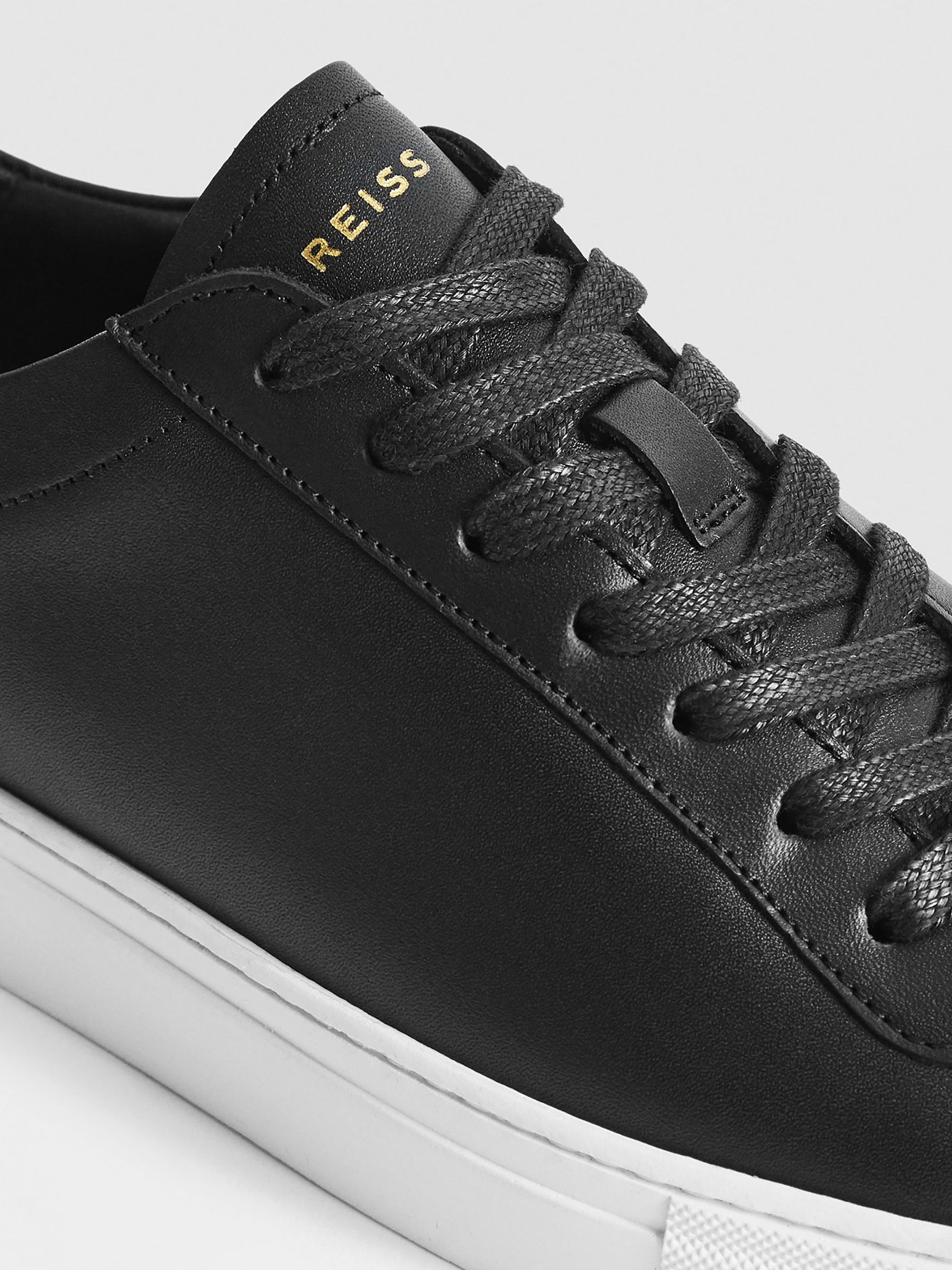 Leather Trainers in Black - Image 7 of 7
