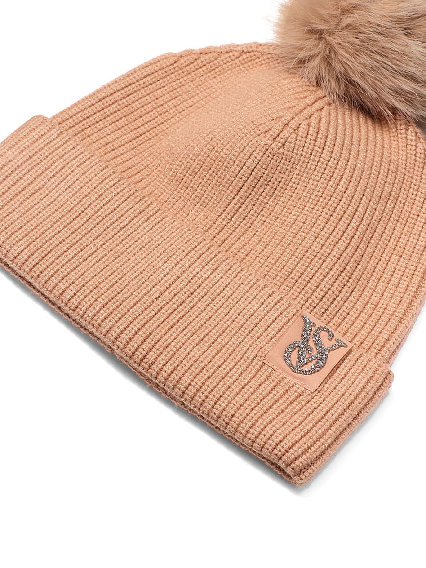 Toasted Sugar Nude Cosy Knit Pom Pom Beanie - Image 2 of 2