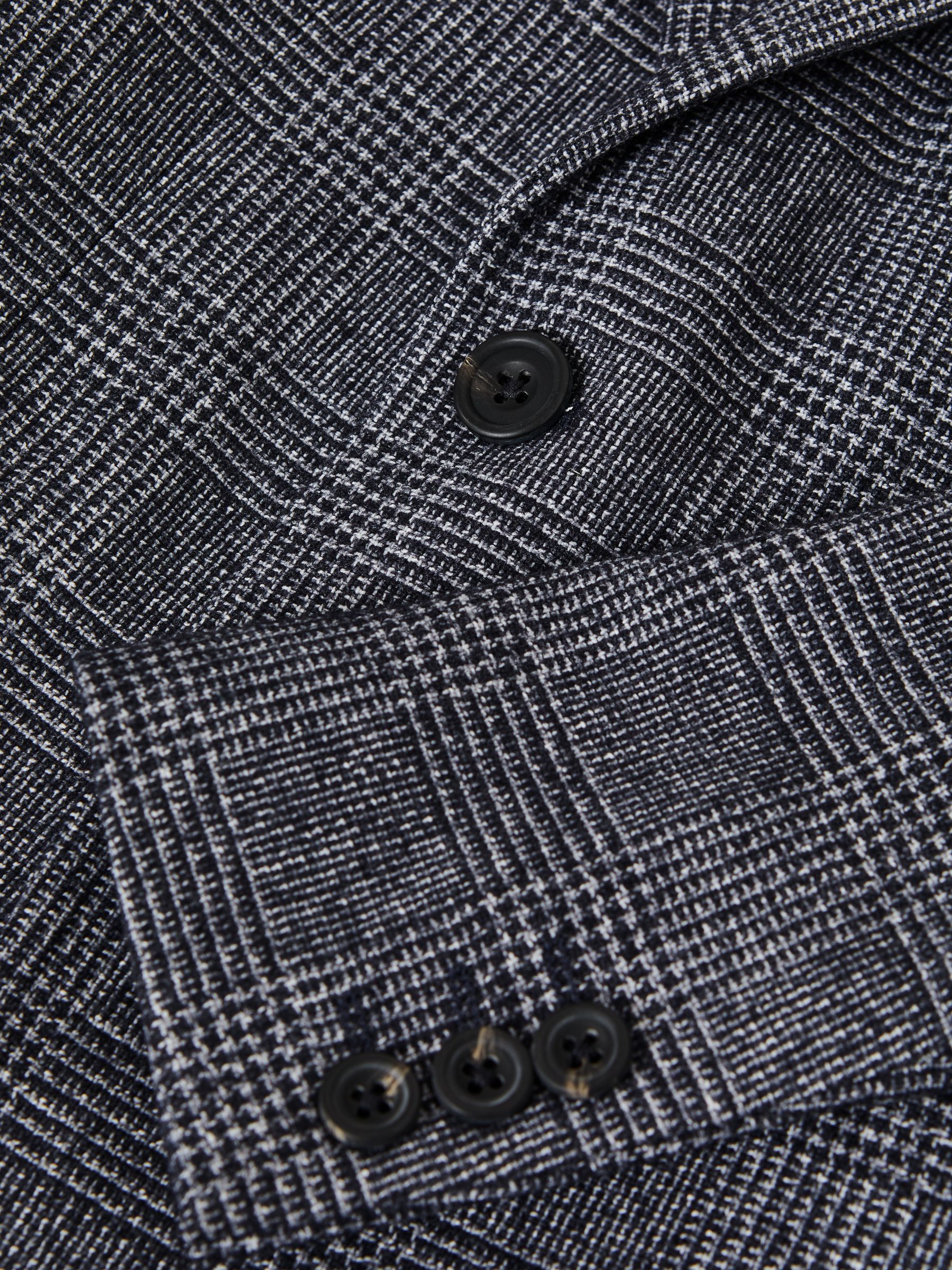 9-12 yrs Single Breasted Check Blazer in Navy - Image 6 of 6