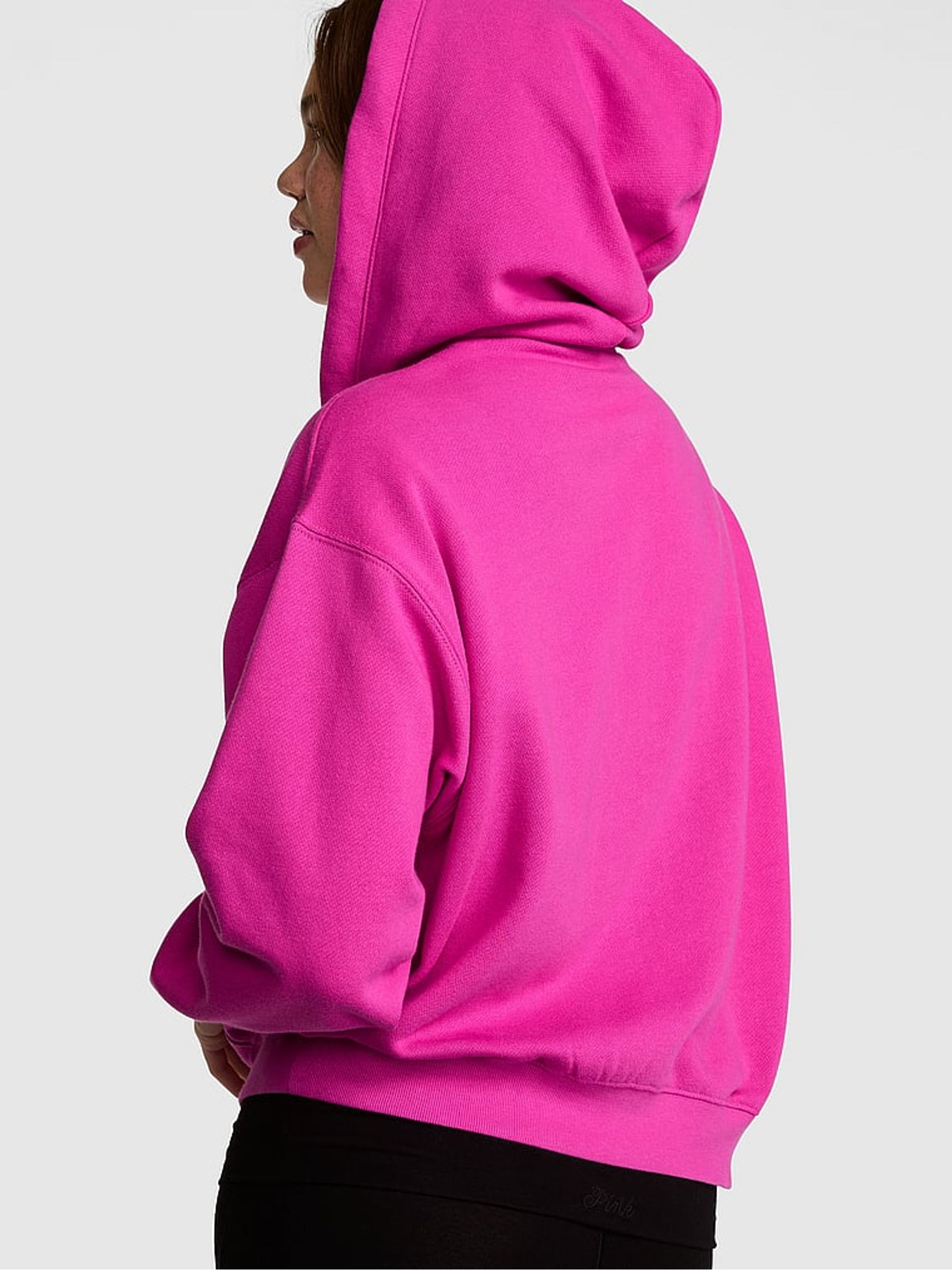 Pink Fire Sequin Fleece Hoodie - Image 2 of 2
