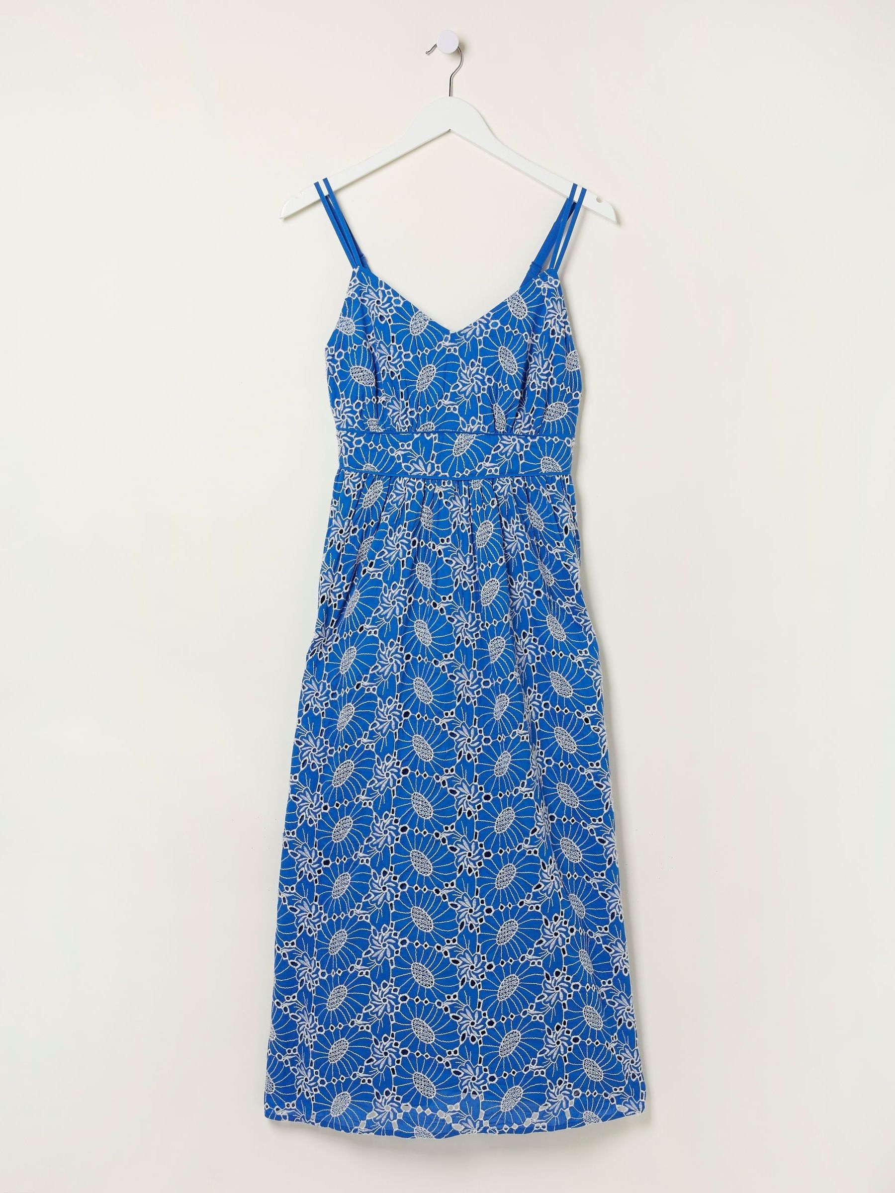 Blue Jayden Broderie Midi Dress - Image 6 of 6