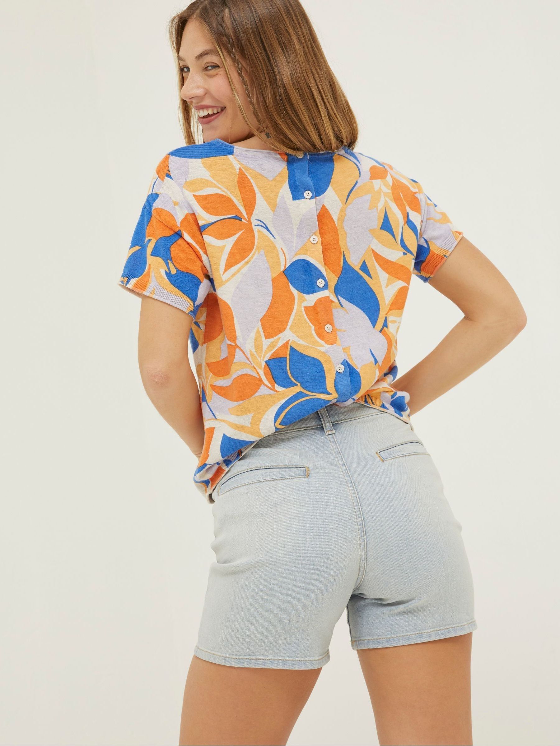 Blue Paige Denim Shorts - Image 2 of 5