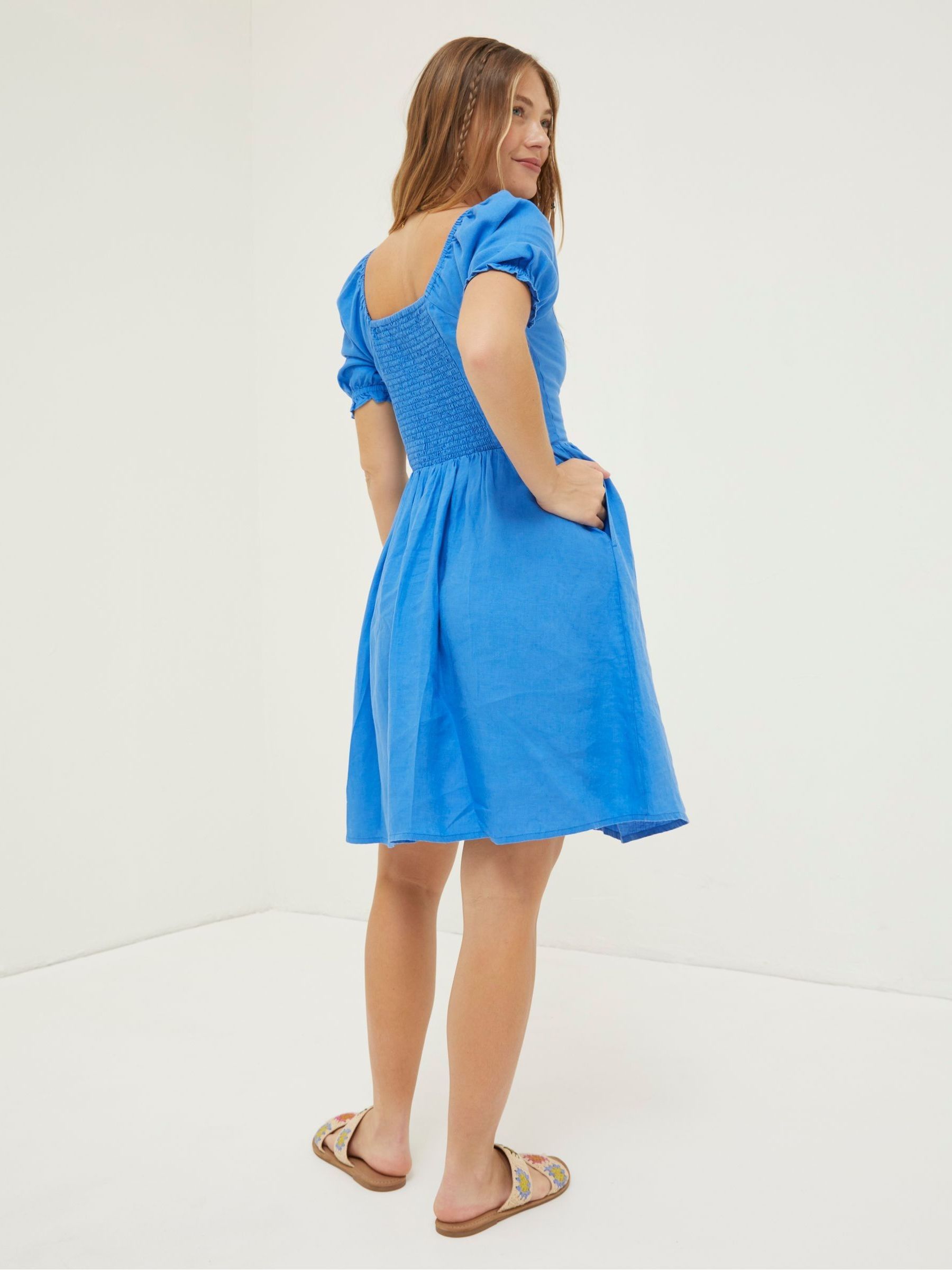 Blue Aideen Linen Dress - Image 2 of 5