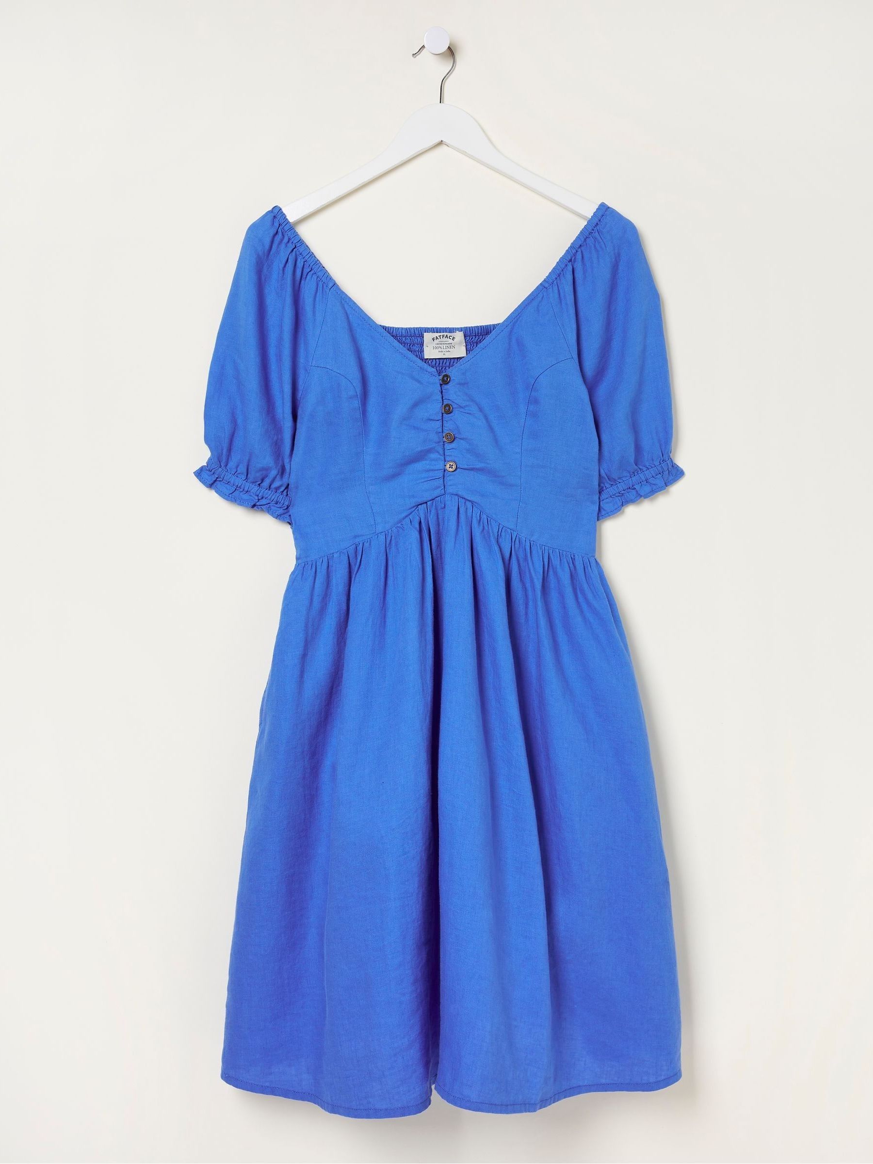 Blue Aideen Linen Dress - Image 5 of 5