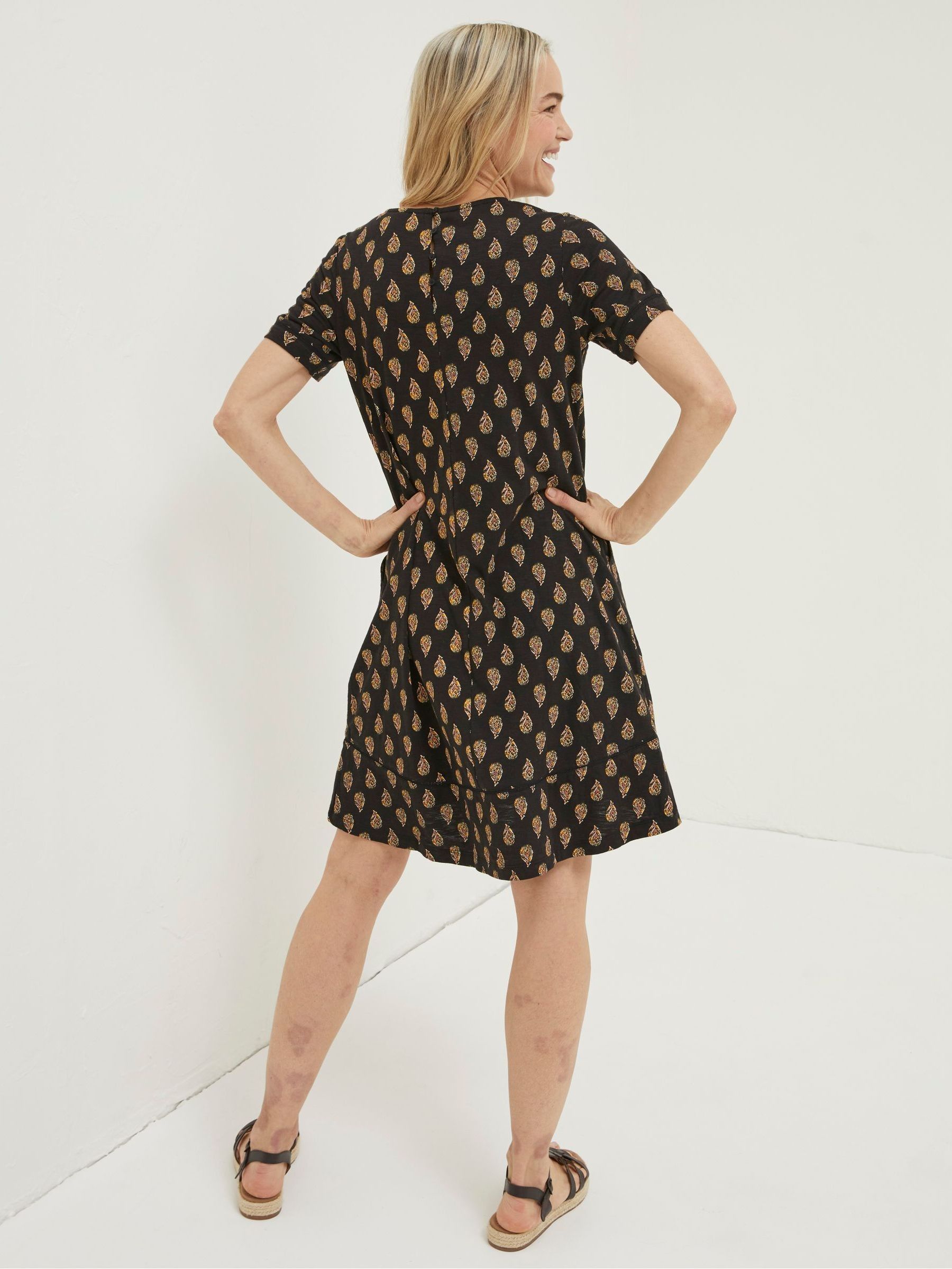 Black Woodblock Simone Jersey Dress - Image 2 of 4
