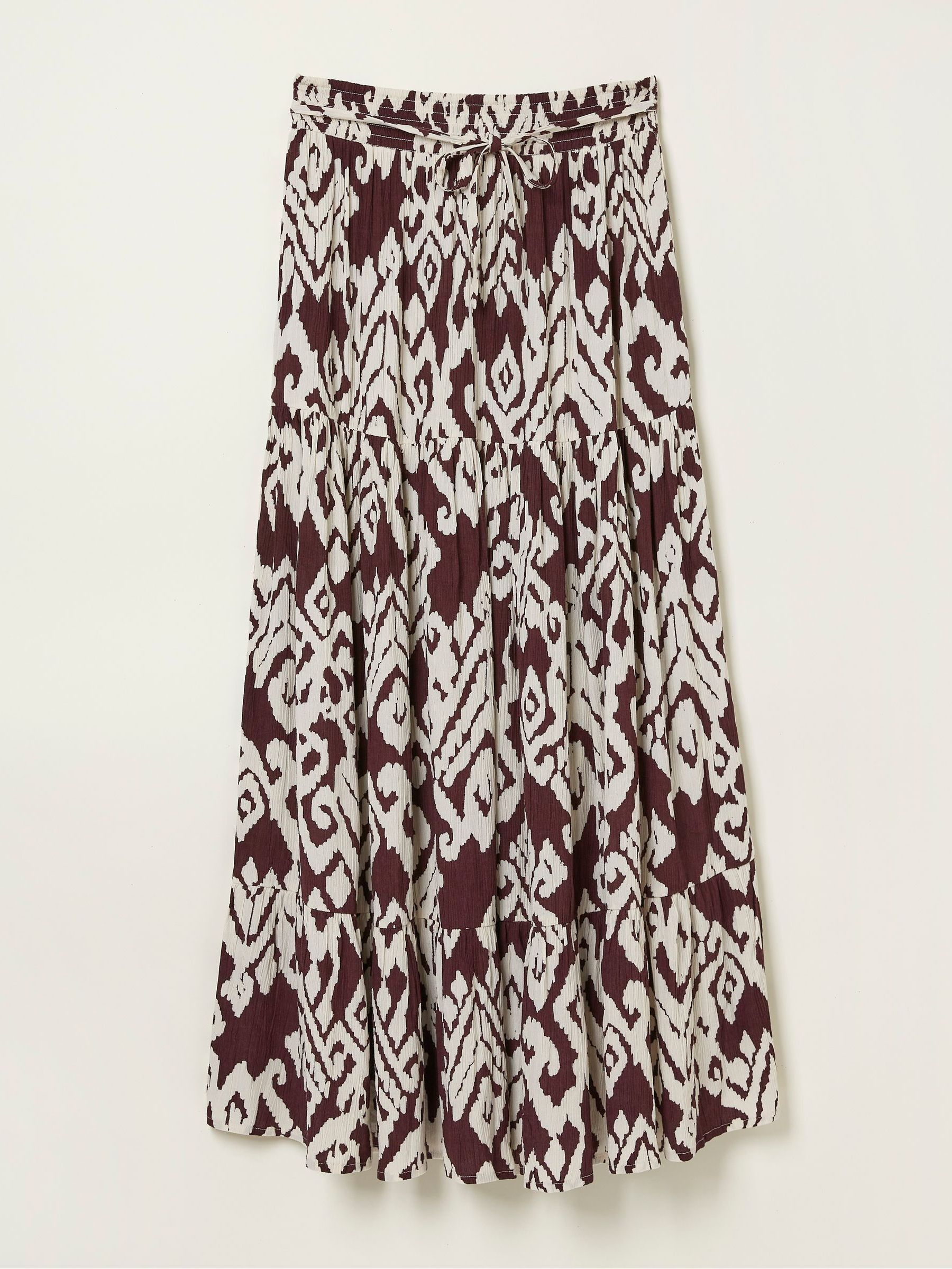 Brown Jayla Bold Ikat Maxi Skirt - Image 4 of 4