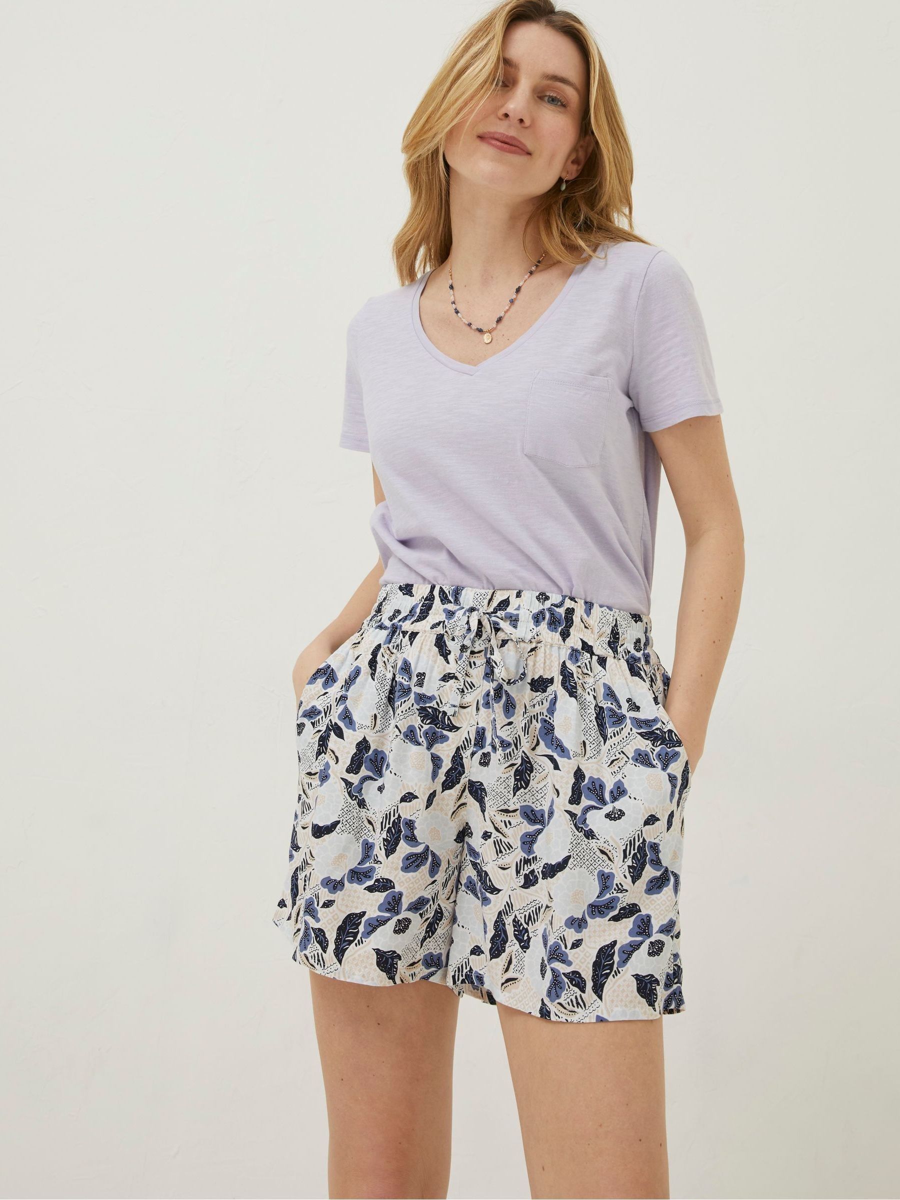 Natural Batik Flowers Flippy Shorts - Image 3 of 5
